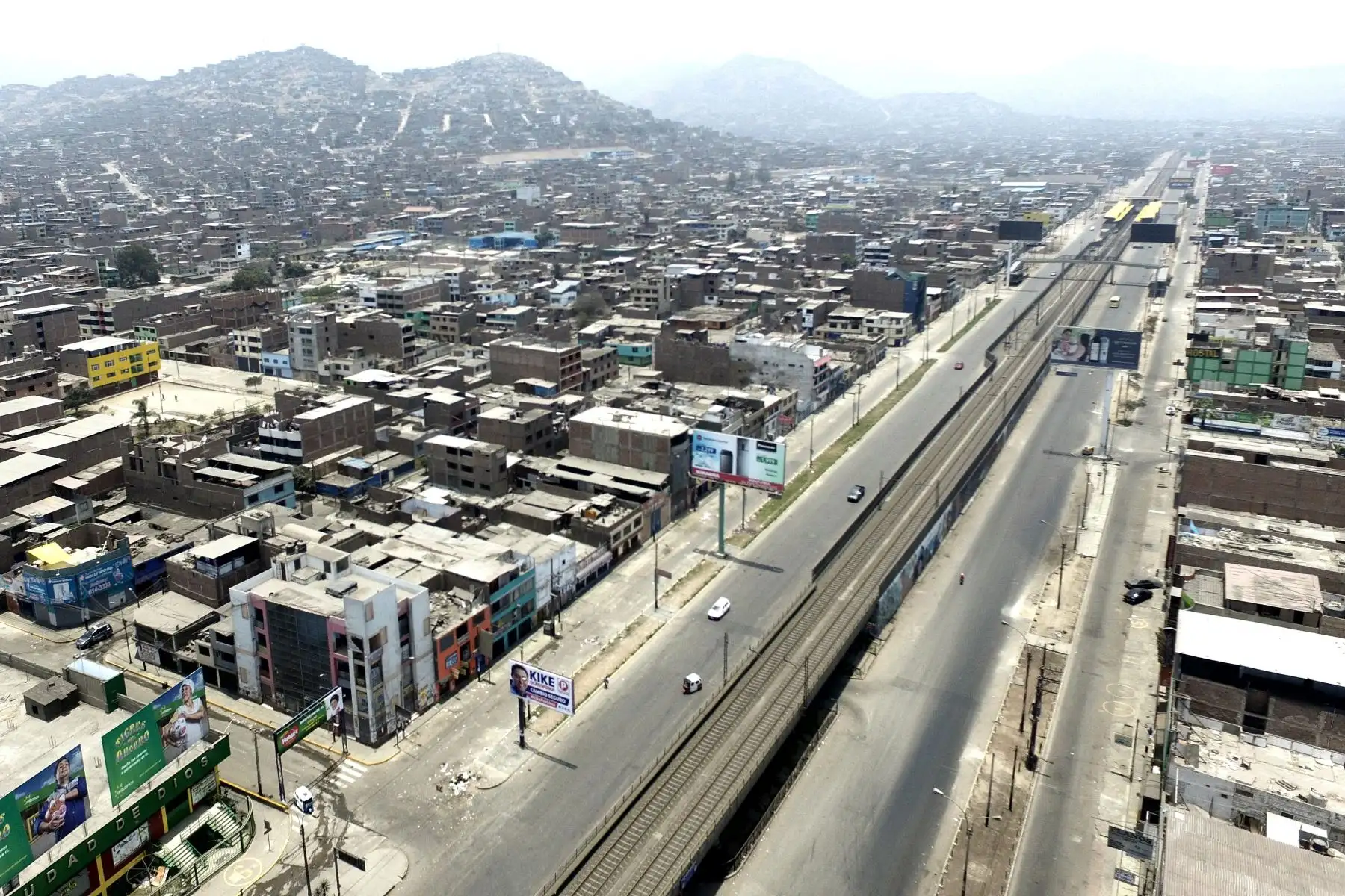 LIMA,PERÚ-OCTUBRE 22.Vista de calles vacias  en el cruce Av. San Juan con Av. Los Heroes en SJM por Censo 2017.Foto: ANDINA/archivo