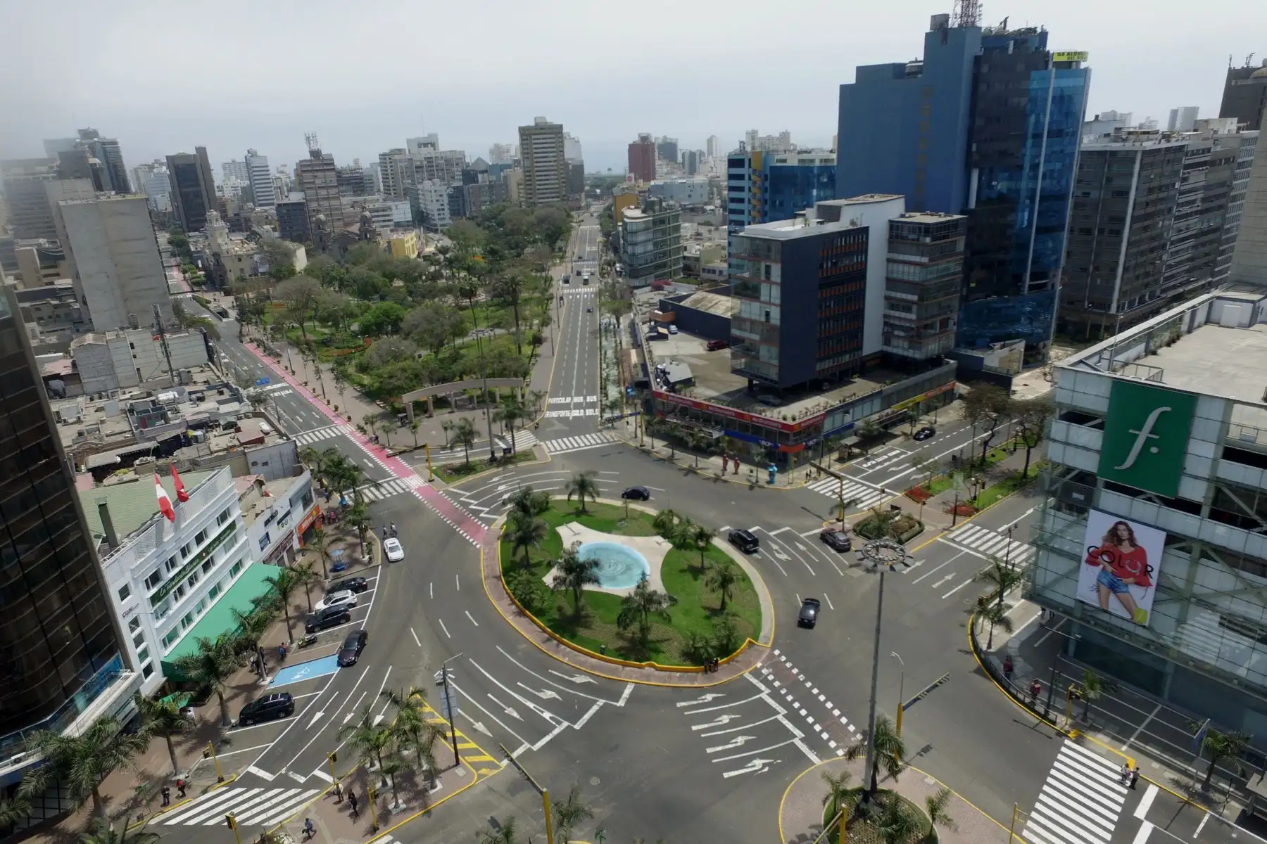 LIMA,PERÚ-OCTUBRE 22.Vista panorámica del Óvalo Miraflores por el Censo 2017.Foto: ANDINA/archivo.