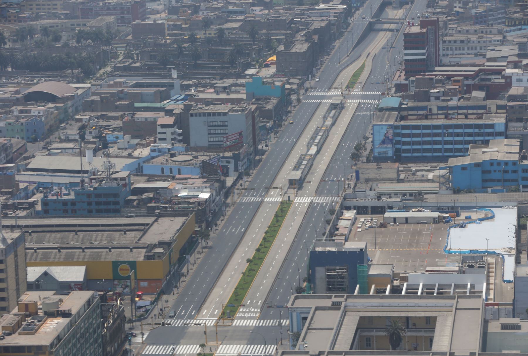 Calles de Lima, lucen vacías con restricciones de la cuarentena.ANDINA/Jhony Laurente