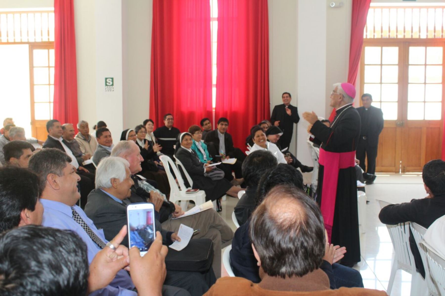 Delegaciones eclesiásticas del norte coordinan acciones por visita del Papa en Trujillo.Foto:  ANDINA/Luis Puell