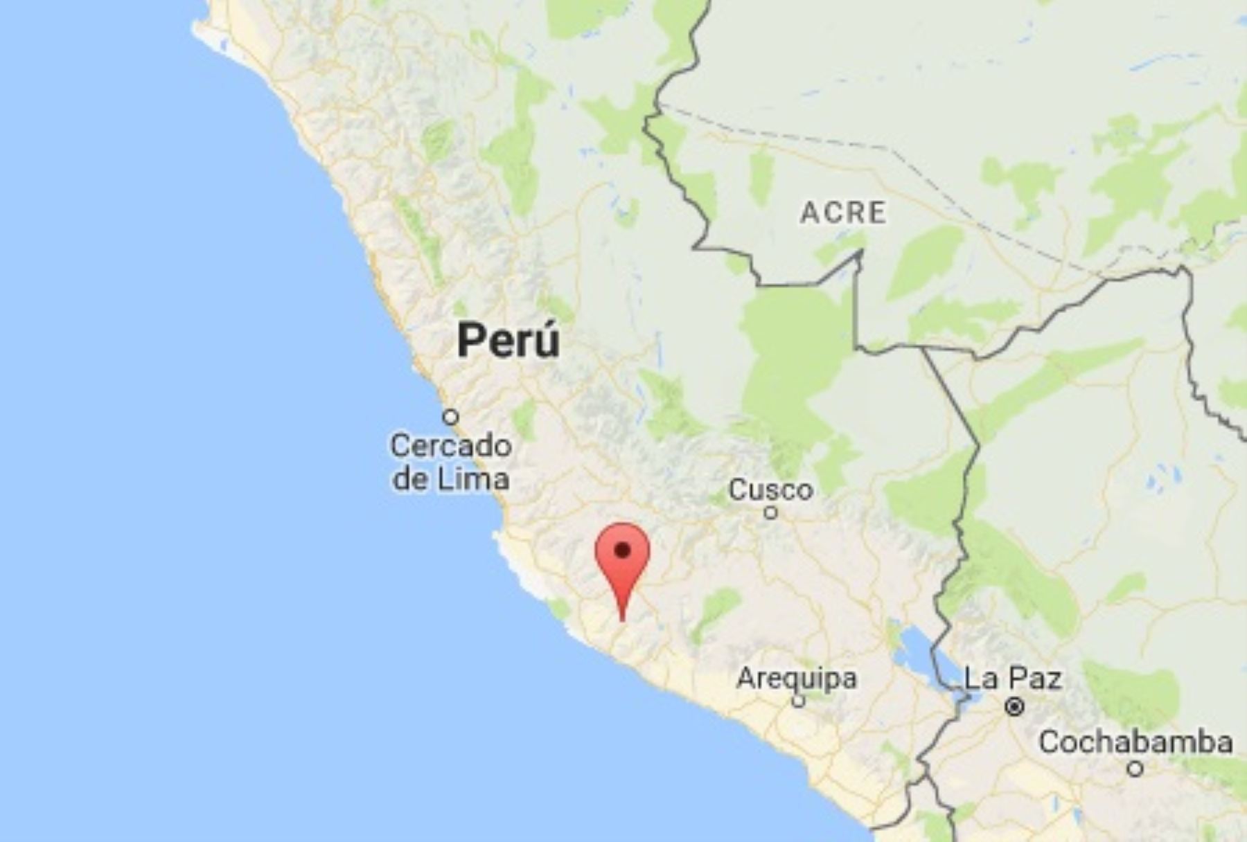 Sismo de magnitud 4.0 se registra en la región Arequipa.