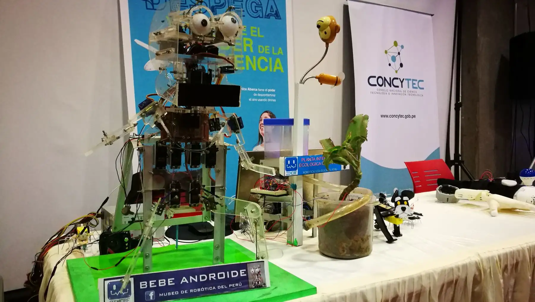 Bebé androide sorprenderá a grandes y chicos durante Feria Perú con Ciencia en Plaza Norte. Foto: ANDINA/Susana Mendoza