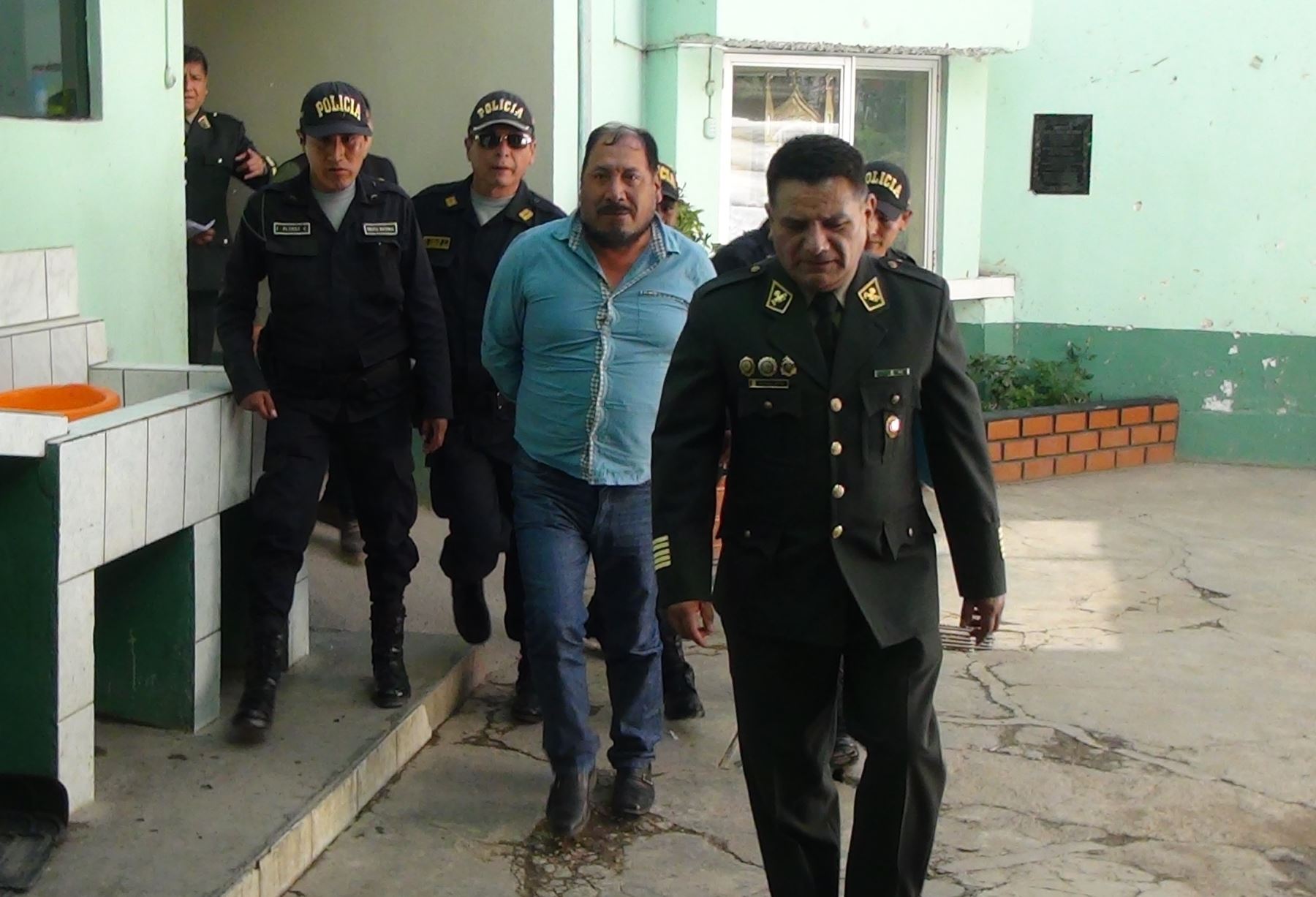 Capturan a Moisés Artezano, presunto cabecilla de organización criminal de traficantes de terreno en Huancayo. ANDINA/Pedro Tinoco