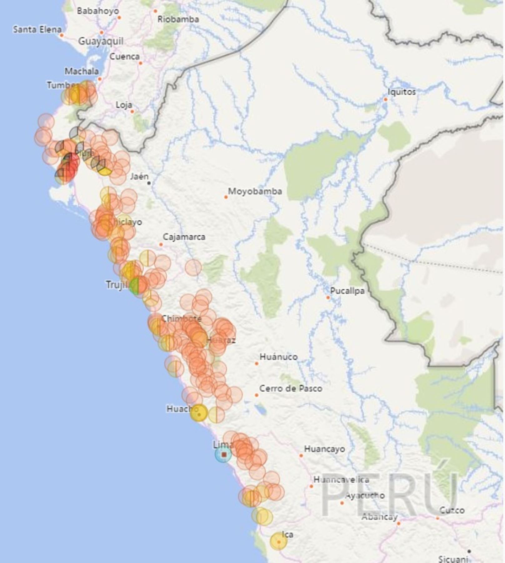 La Autoridad para la Reconstrucción con Cambios (ARCC) implementó en su portal web el Mapa de la Reconstrucción, un aplicativo que permite visualizar el estado actual de las más de 10,000 intervenciones en ejecución, en las regiones afectadas por El Niño Costero.