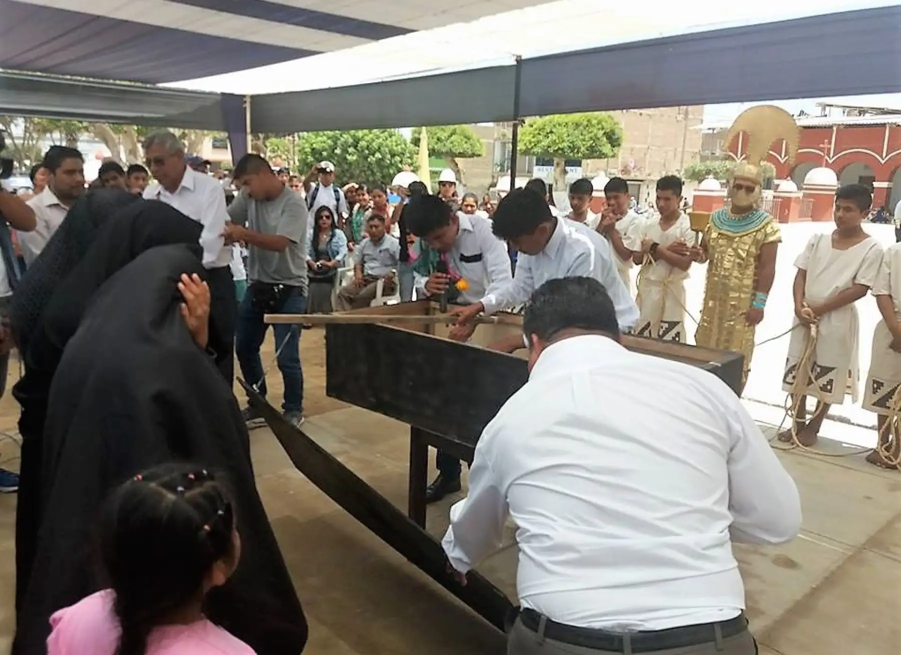 Escenifican sepelio Muchik en feria de Todos los Santos en Mórrope, Lambayeque. ANDINA
