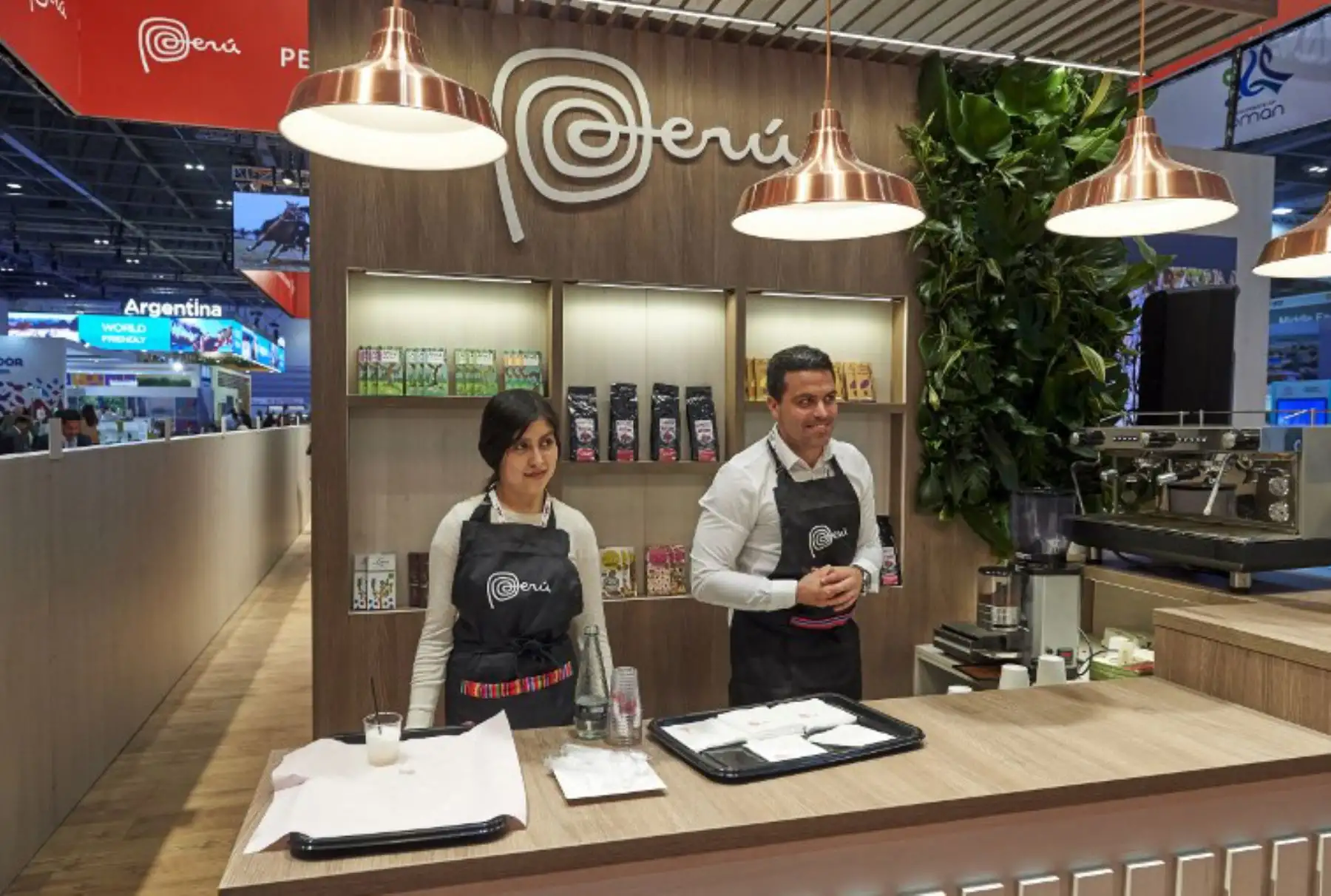 Pabellón de Promperú en la WTM (World Travel Market) en Londres. Foto: AFP