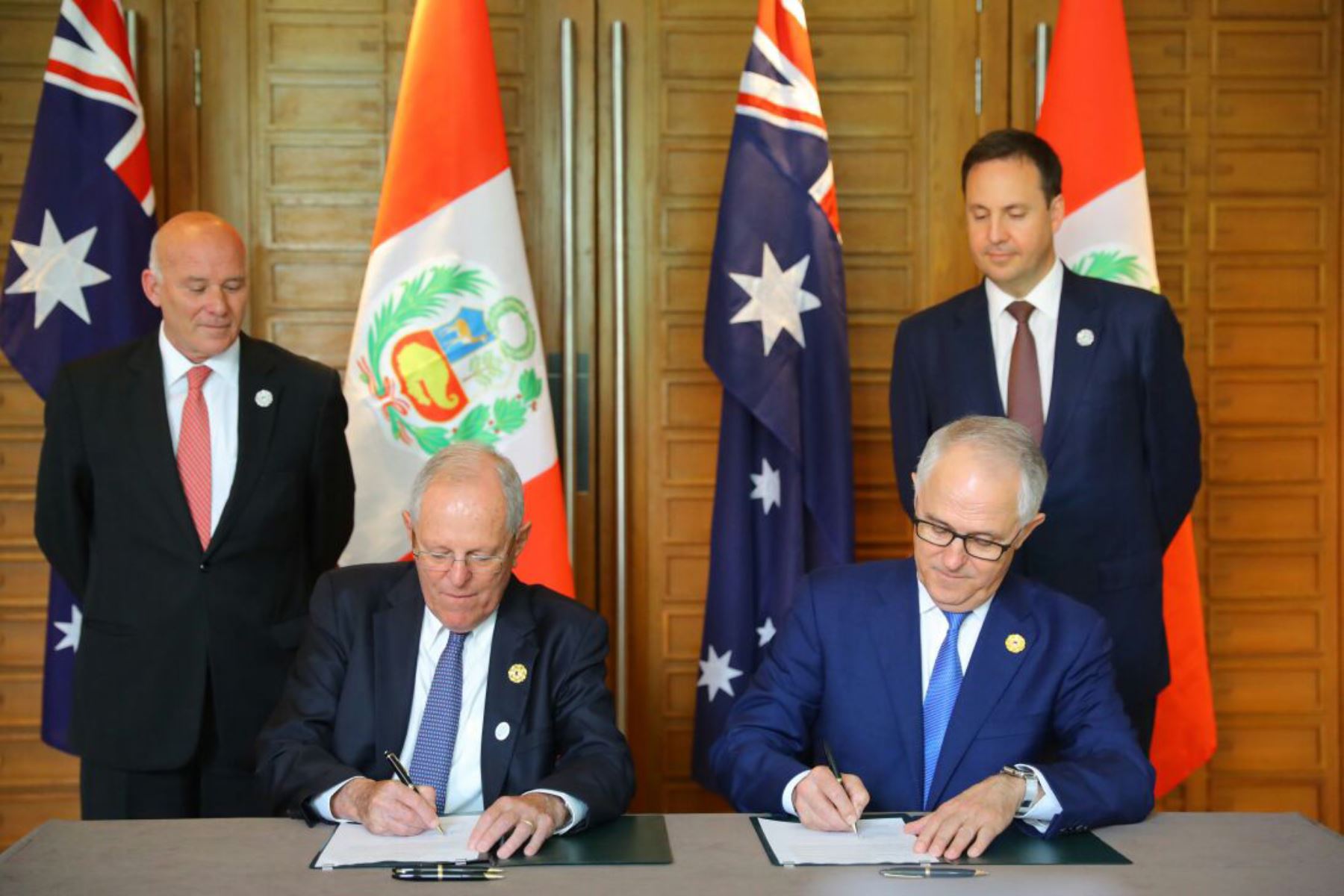 Presidente Kuczynski sostuvo encuentro bilateral con primer ministro de Australia, Malcolm Turnbull.Foto: ANDINA/Prensa Presidencia