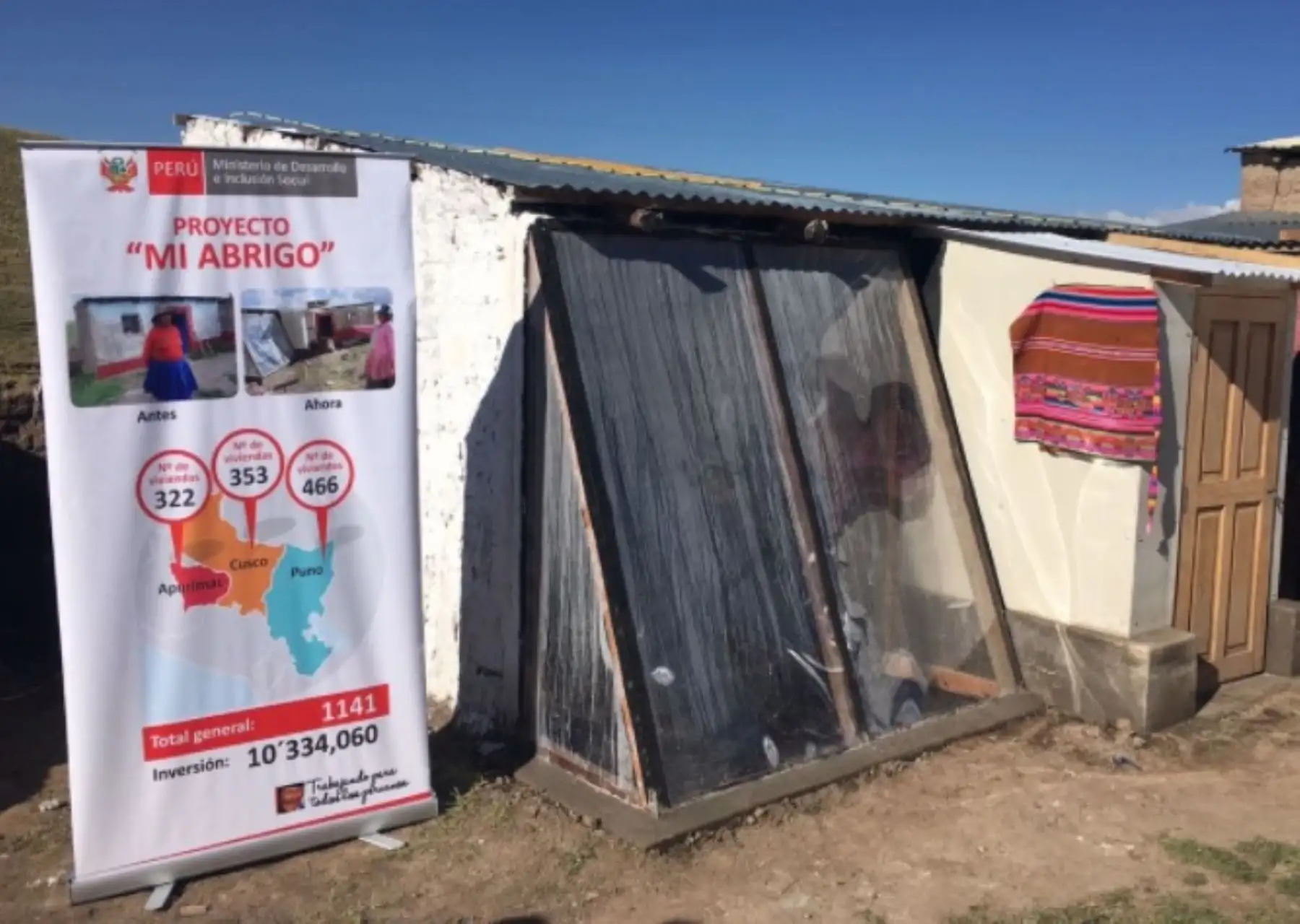 Midis invertirá S/ 1.38 millones para acondicionar viviendas rurales frente a las heladas en Moquegua. ANDINA/Difusión