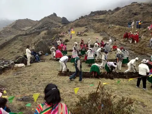Comunidades de Puno construyen diques y zanjas para conservar agua y suelos. ANDINA/Difusión