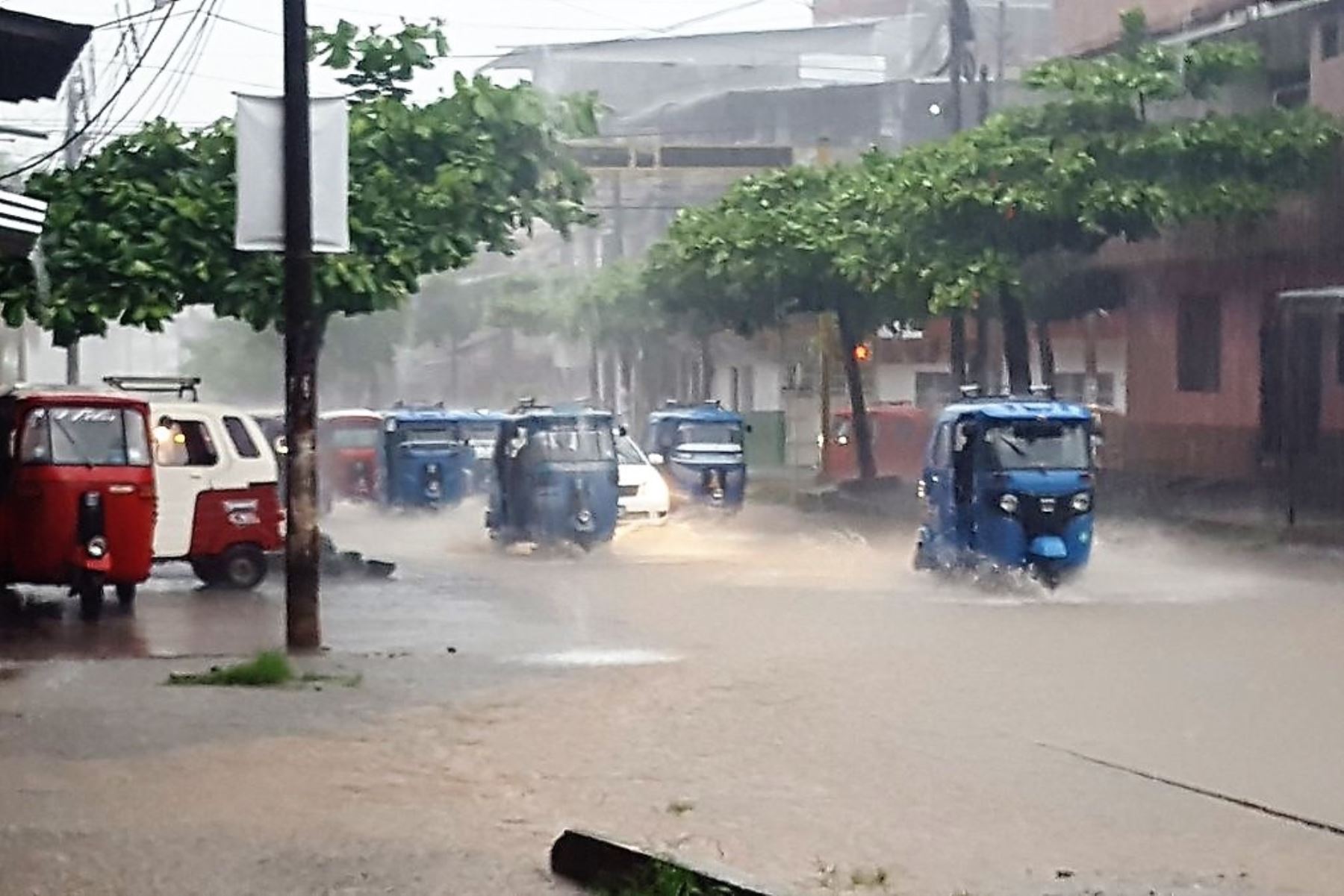 Tingo María y otras localidades de Huánuco soportan una lluvia intensa. Foto: Twitter