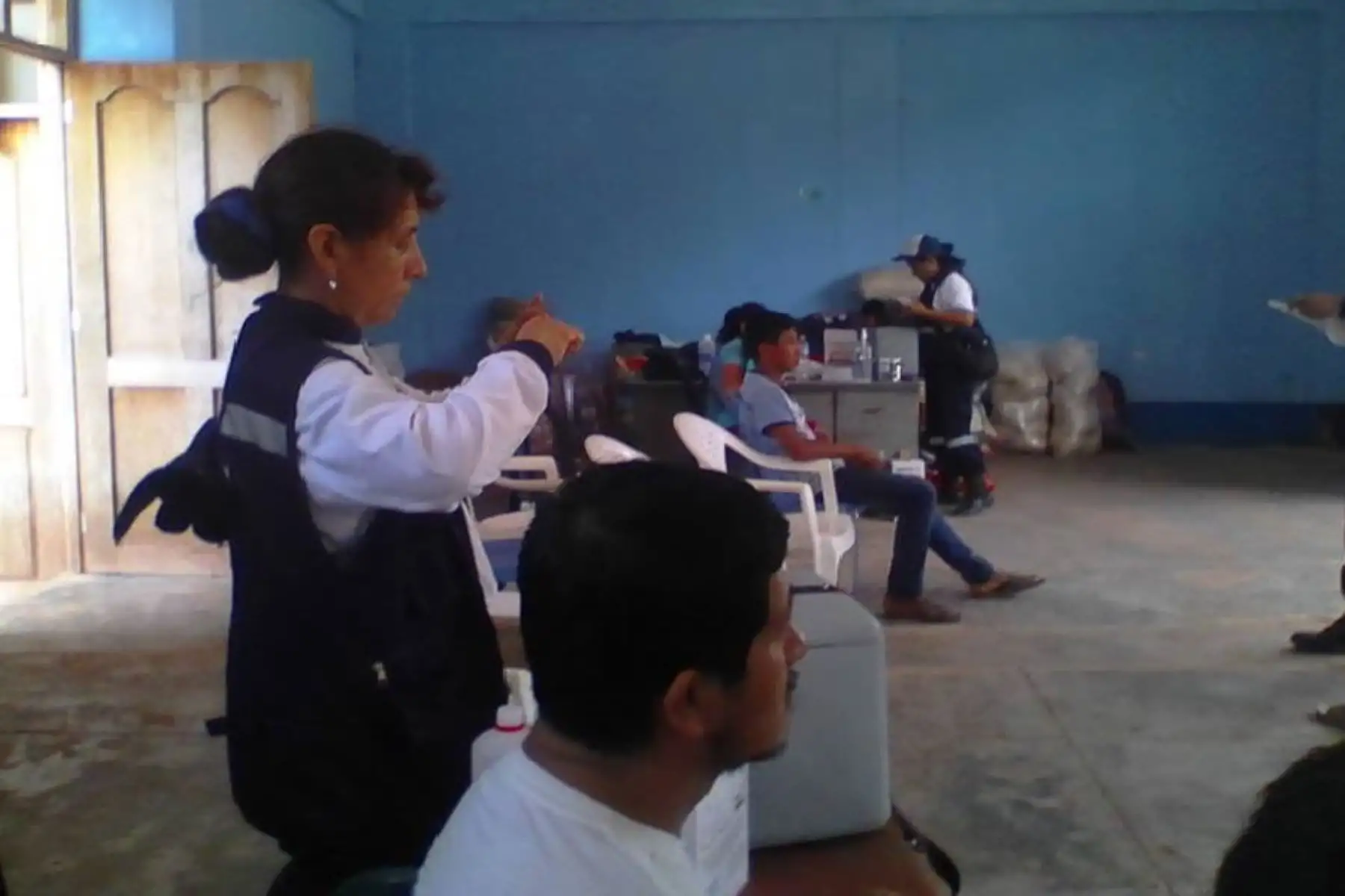 Vacunan contra hepatitis a afectados por lluvias e inundaciones en provincia de Picota, en San Martín. ANDINA