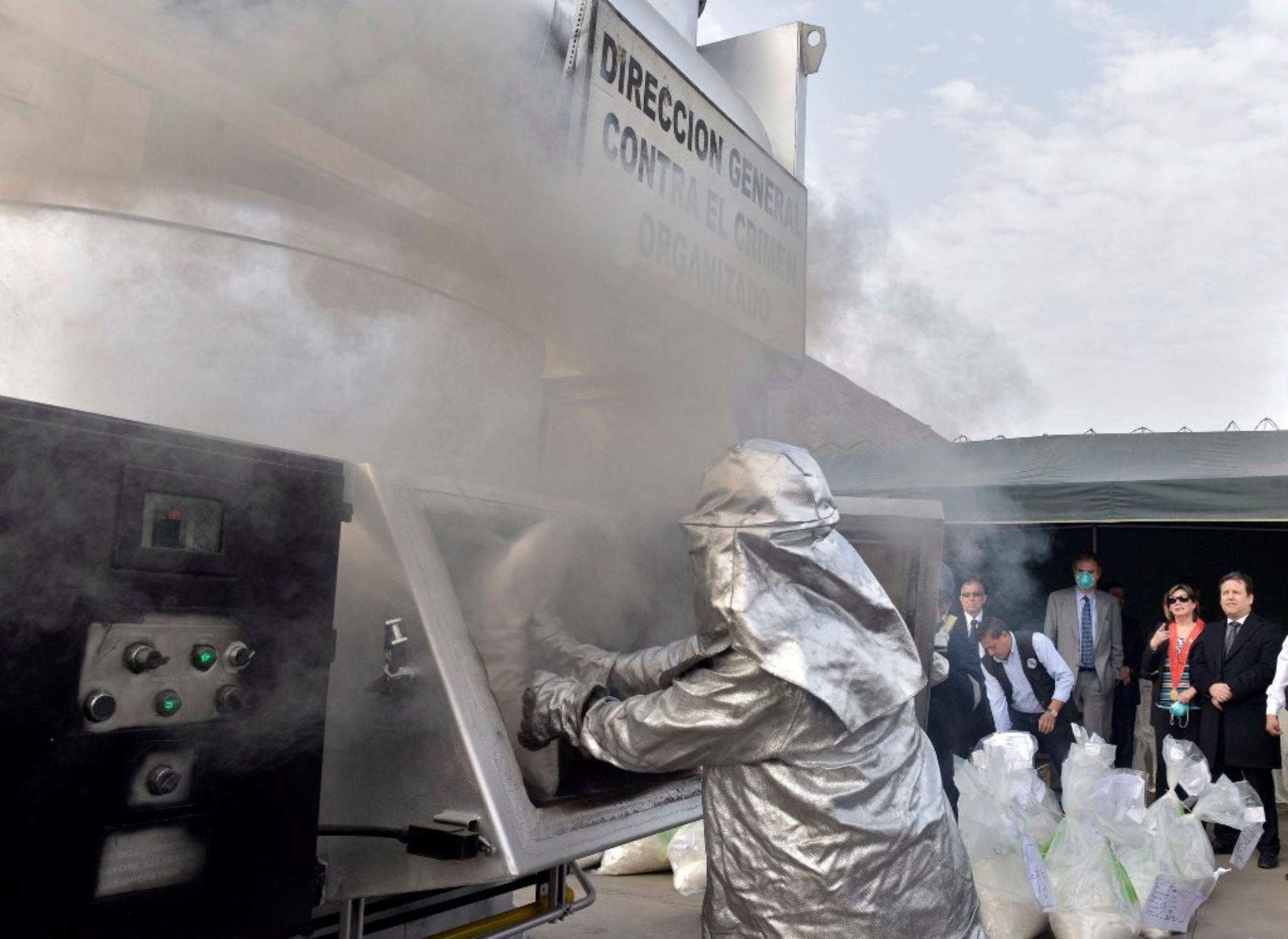 Mininter: incineran casi 15 toneladas de droga incautada por la Policía. Foto: ANDINA/Difusión.