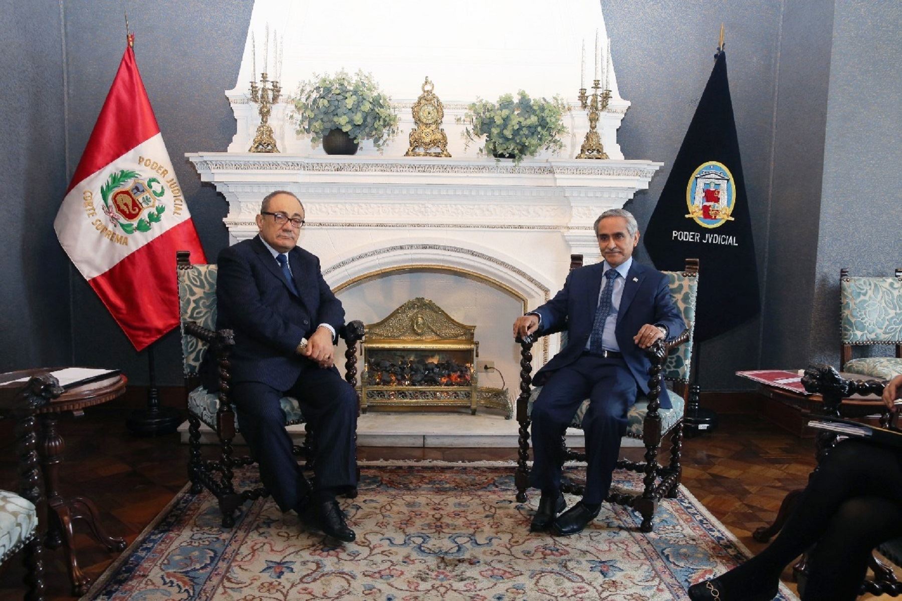 El presidente del Poder Judicial, Duberlí Rodríguez, se reunió con ministro de Educación, Idel Vexler.
