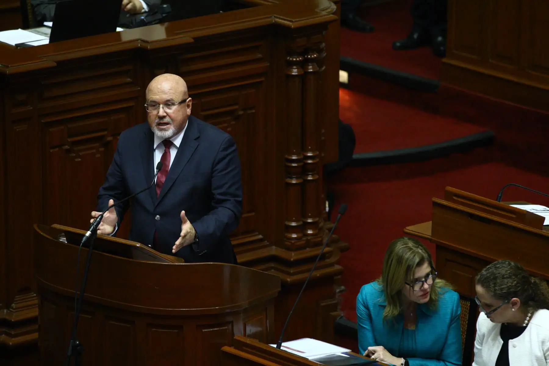 Ministro Carlos Bruce en el Congreso. ANDINA/Dante Zegarra