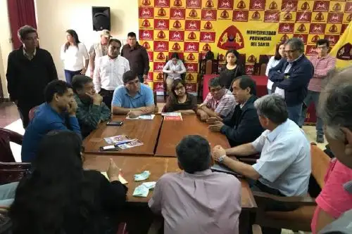 Edgar Quispe y alcaldes de Áncash se reúnen para priorizar proyectos de reconstrucción. ANDINA