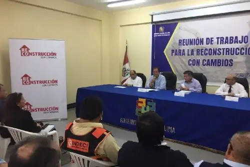Director de Autoridad para la Reconstrucción con Cambios, Edgar Quispe, se reunió con autoridades regionales y locales de Lima. ANDINA/Difusión