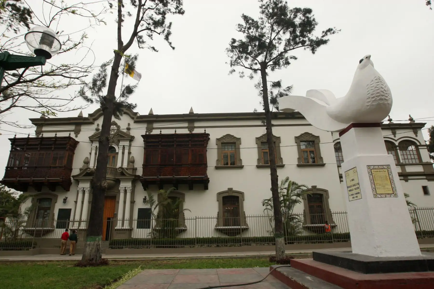 LIMA,PERÚ.DICIEMBRE 05, Fachada de la Nunciatura Apostólica, en Jesús María, donde el Papa Francisco descansará durante su visita al Perú del 18 al 21 de enero del 2018.Foto:ANDINA/Héctor Vinces.