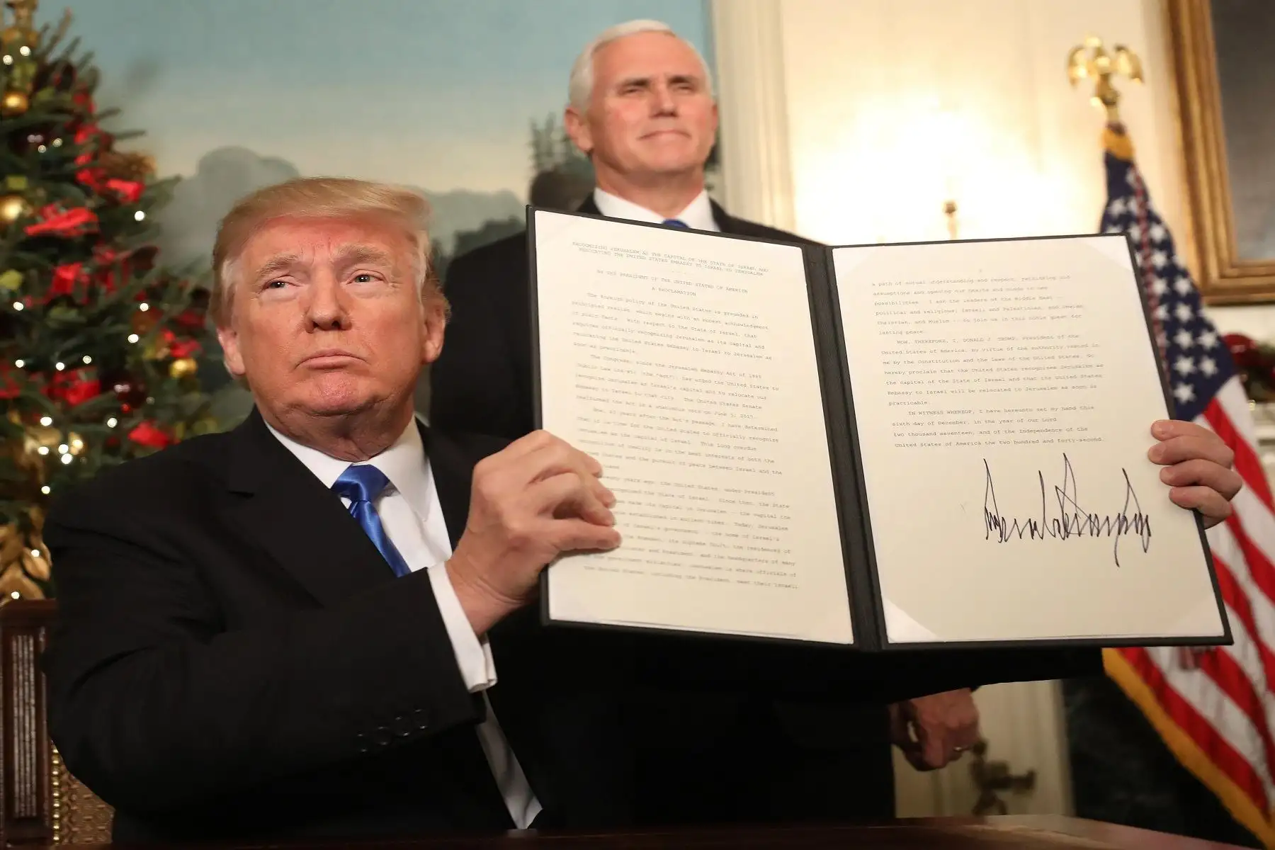Presidente de Estados Unidos, Donald Trump, reconoce a Jerusalén como capital de Israel. Foto: EFE