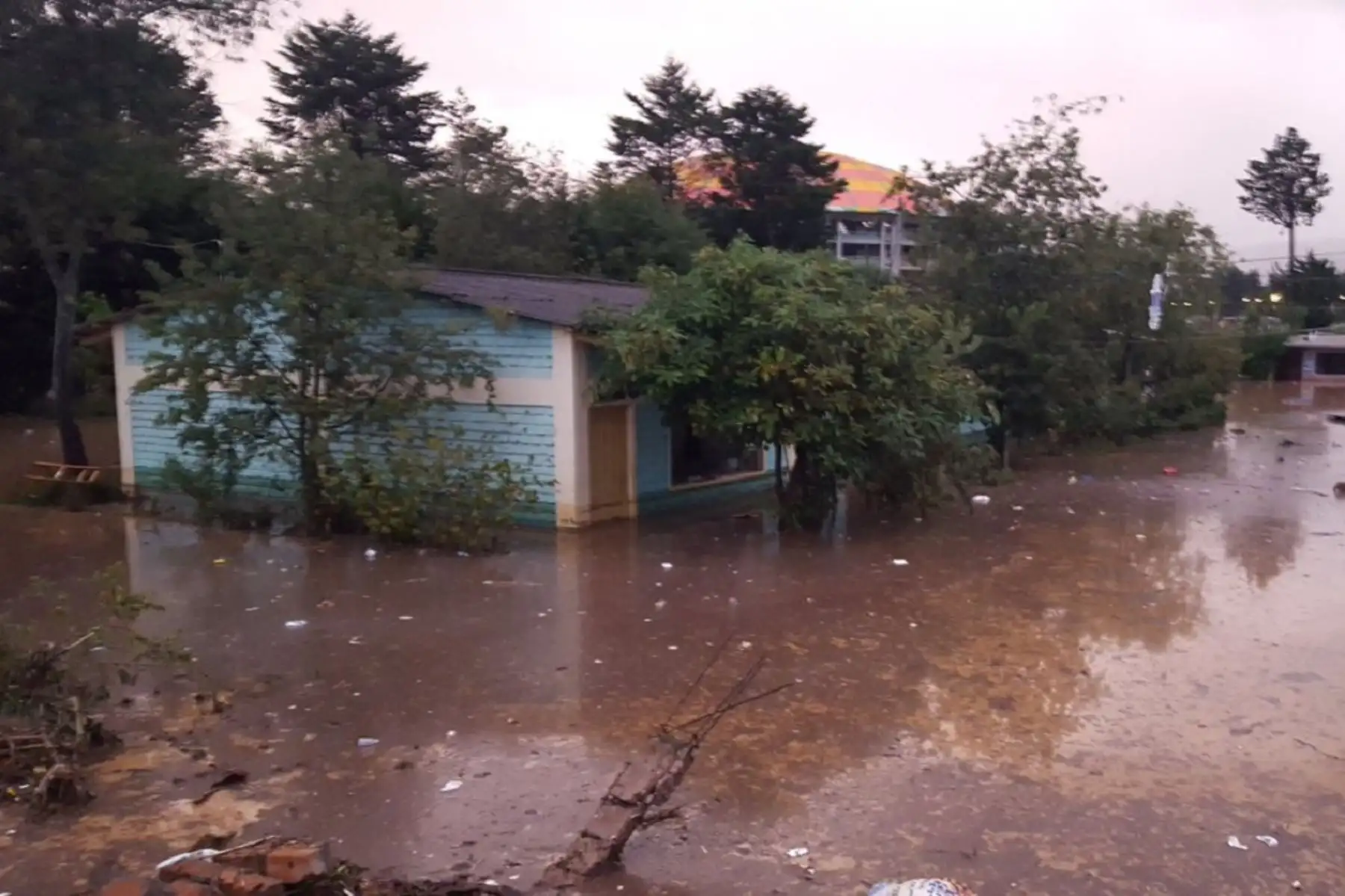 Al menos 100 viviendas afectadas por las lluvias torrenciales en Cajamarca. Foto: Twitter