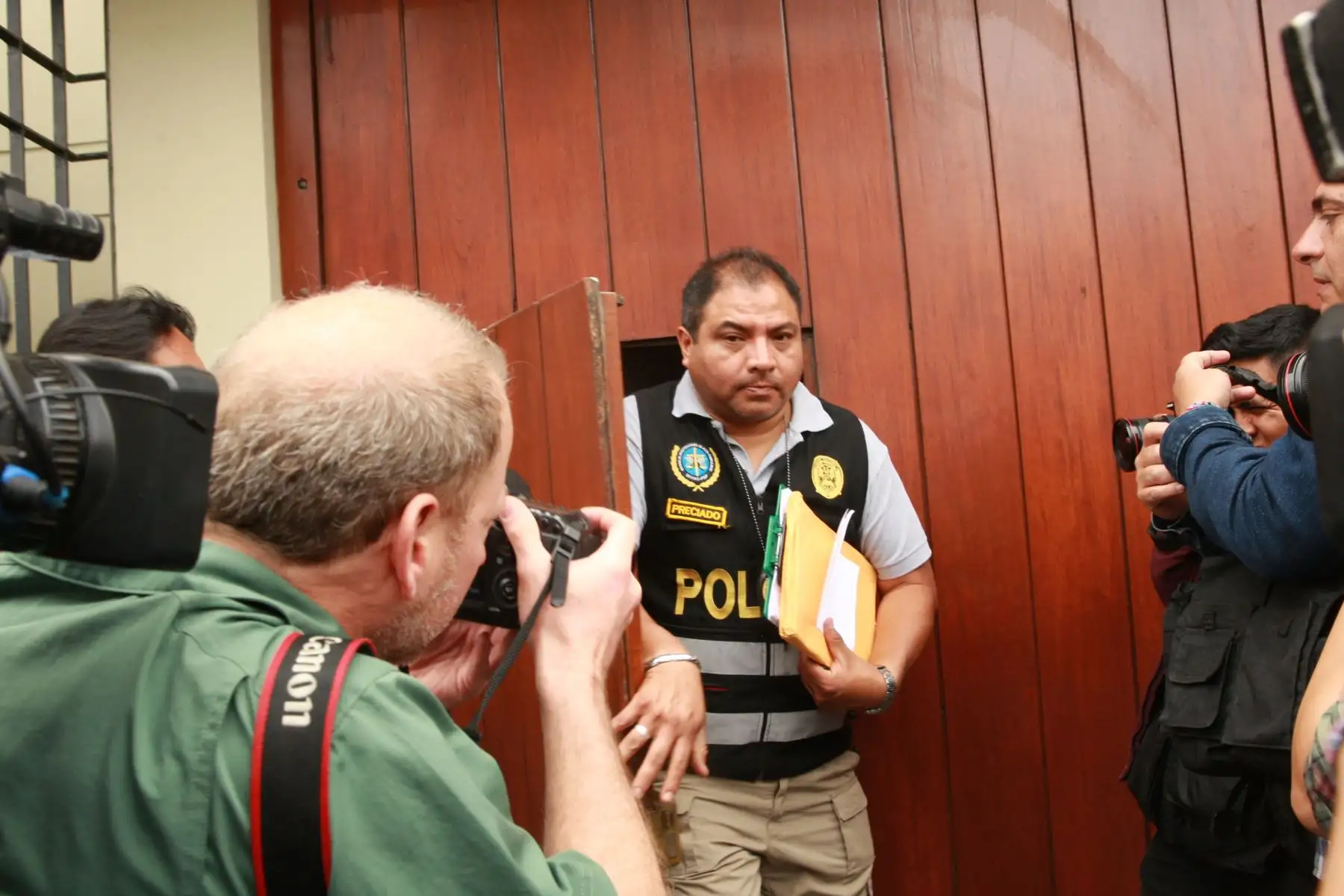 Allanamiento en local de Fuerza Popular en Surco. Foto: ANDINA/Dante Zegarra.