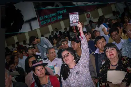 Nuevo Perú elige a Veronika Mendoza como su presidenta. Foto Nuevo Perú