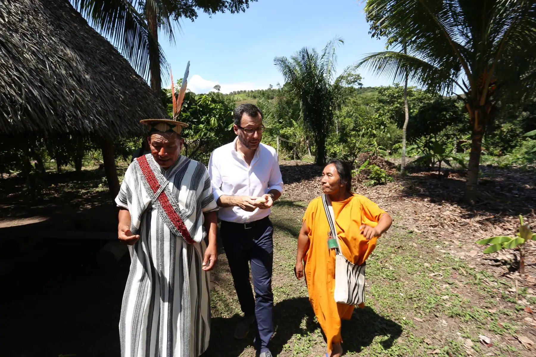 Embajador de la Unión Europea, Diego Mellado, visita zonas del VRAEM donde se impulsan cultivos alternativos.