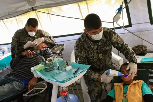 Más de 8,000 atenciones brindan Fuerzas Armadas durante intervención multisectorial en Pichari, en el Vraem. ANDINA/Difusión