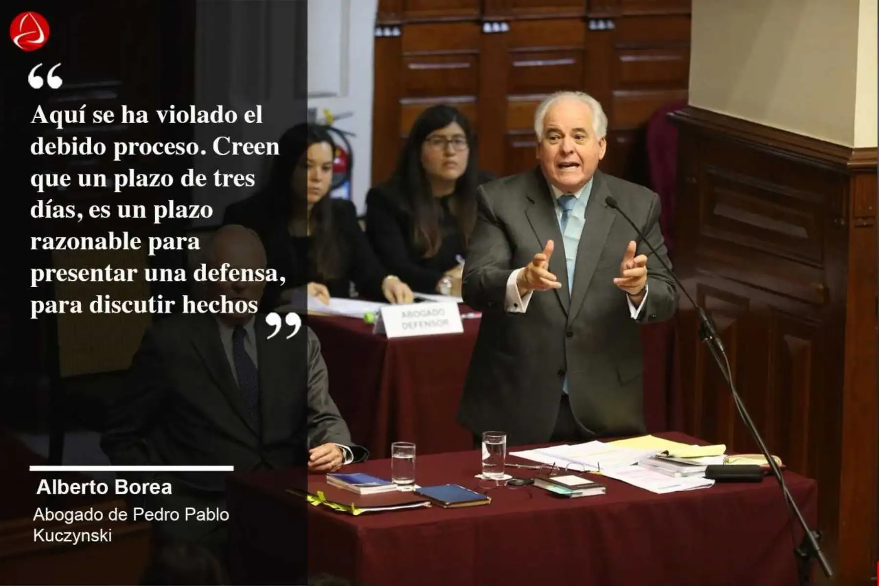 Las frases más saltantes del abogado defensor del jefe del Estado, Alberto Borea.