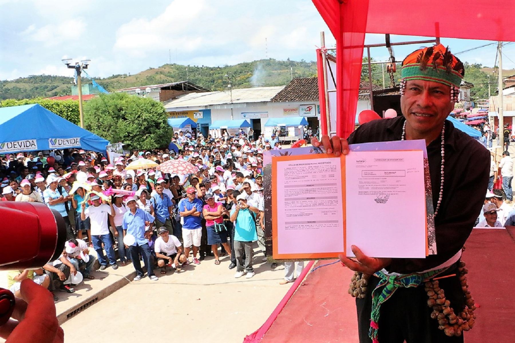 Entregarán títulos de propiedad a más de 1,200 familias de provincia de Mariscal Cáceres, en San Martín.Foto  ANDINA/Difusión