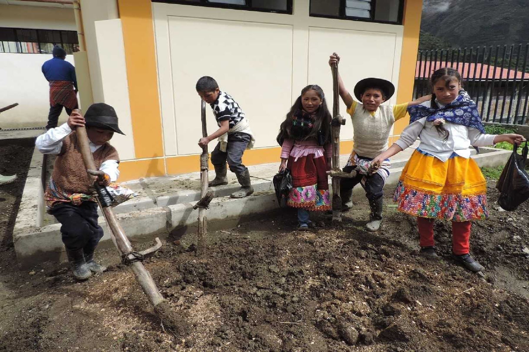 Midis: se implementó biohuerto escolar de Racracalla, en región Junín