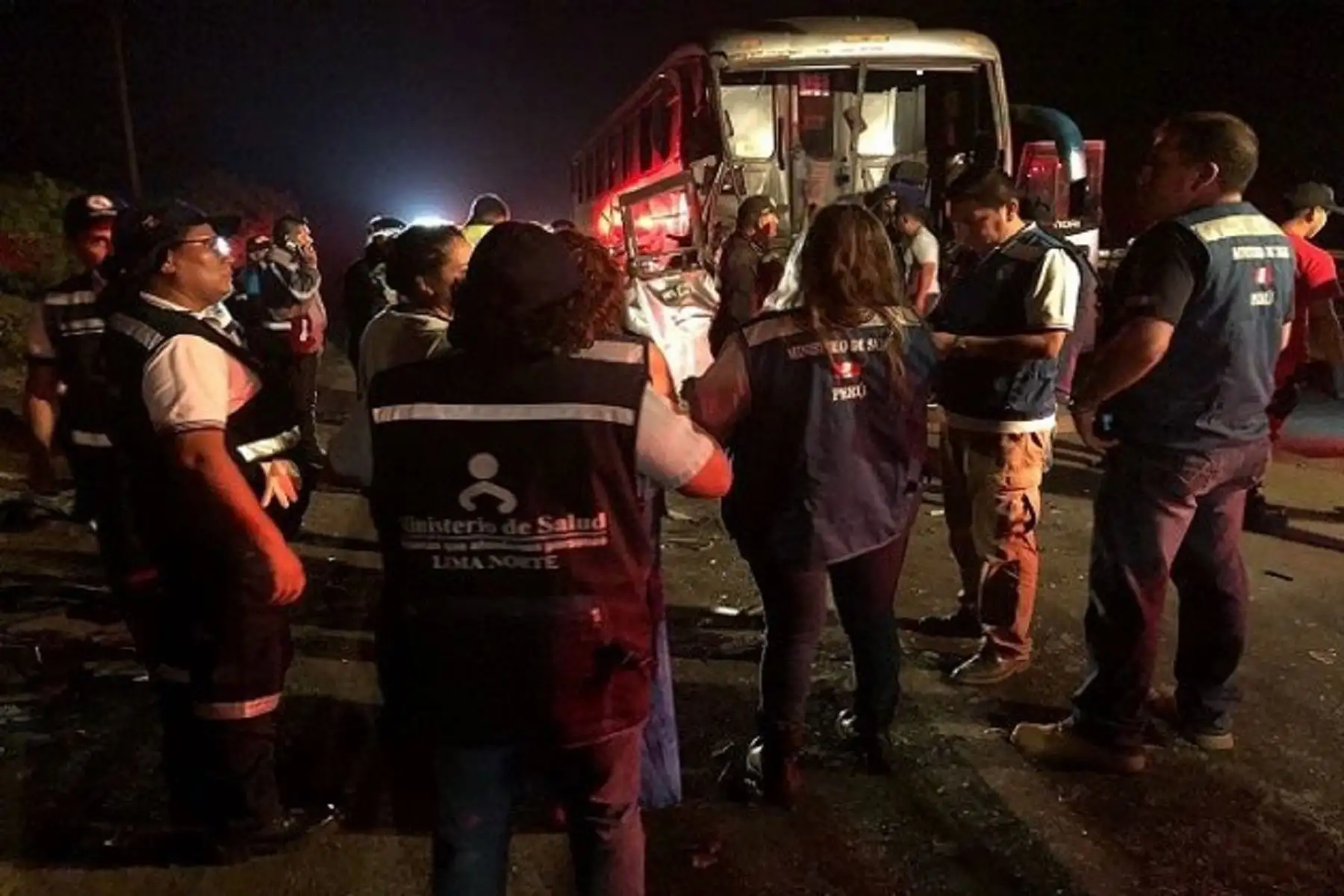 Nuevo accidente en Pasamayo. Foto: Minsa.