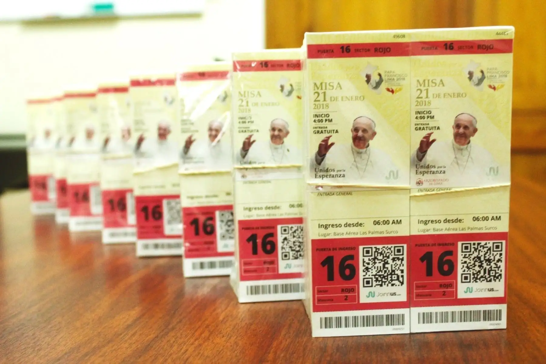 Entradas para la misa del Papa Francisco