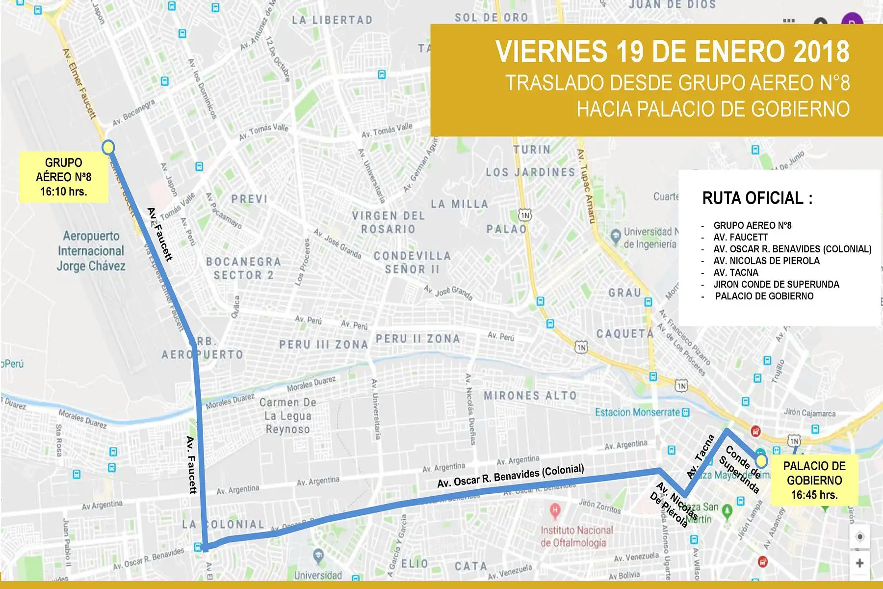 Recorrido del Papa Francisco