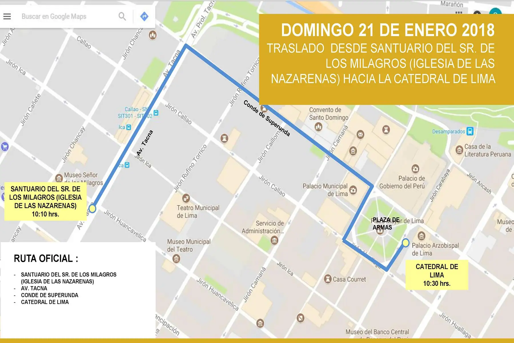 Recorrido del Papa Francisco