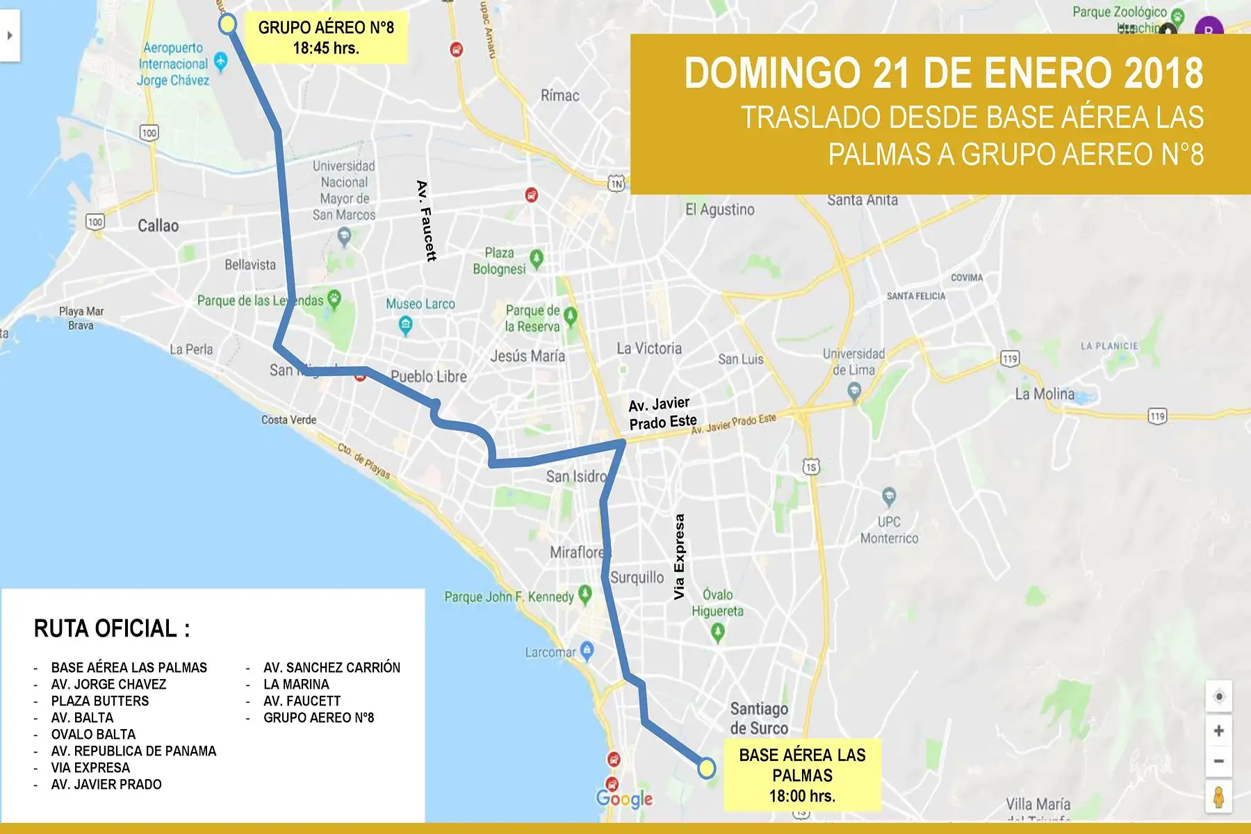 Recorrido del Papa Francisco