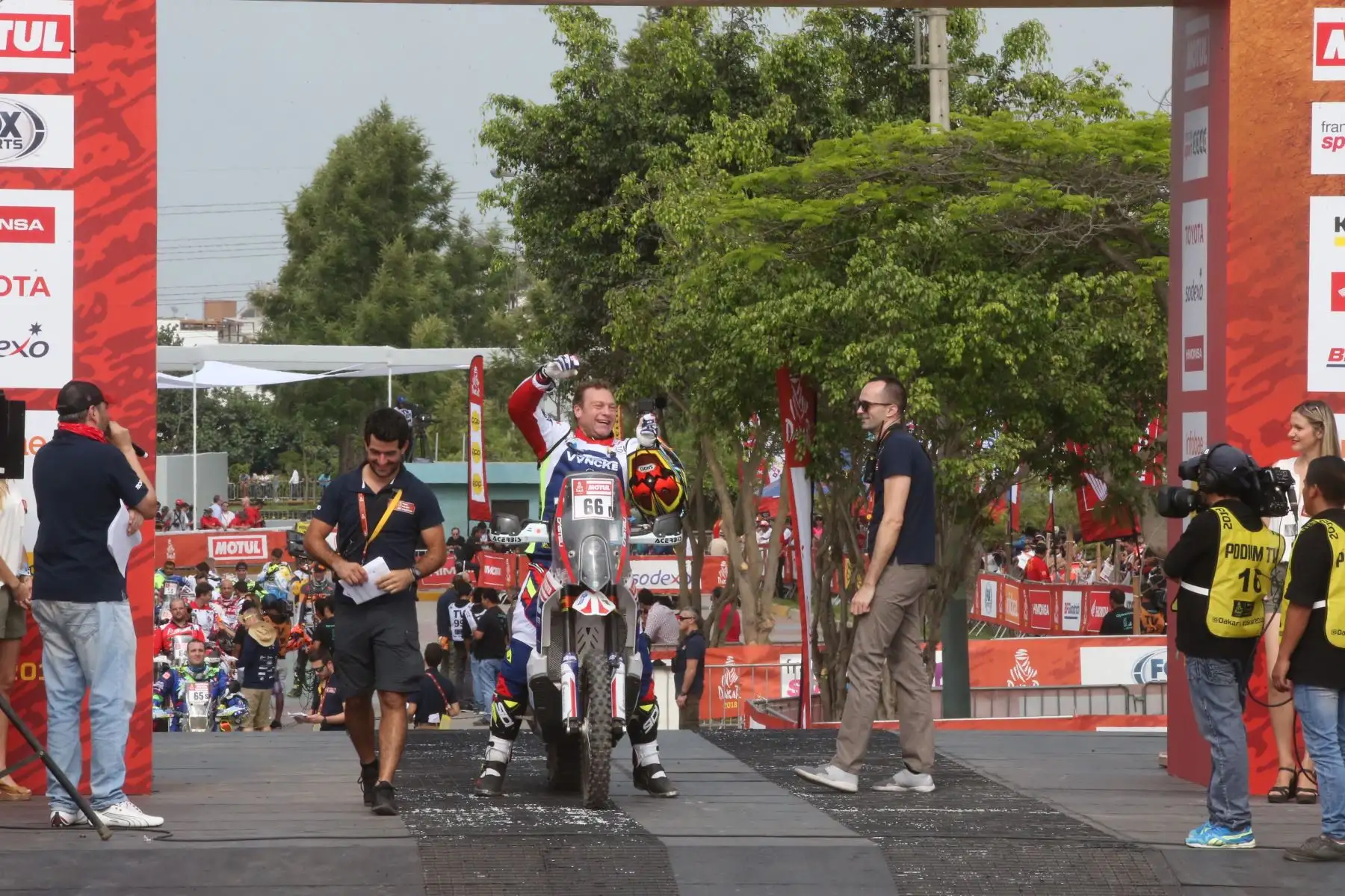 LIMA,PERÚ.ENERO 06. Ceremonia  y  partida de Dakar 2018. Foto: ANDINA/ Jhony Laurente