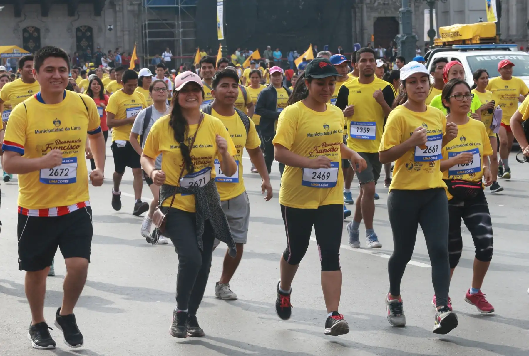 LIMA- PERÚ- 07 ENERO. Maratón “Lima corre con el Papa”Foto: ANDINA/Norman Córdova