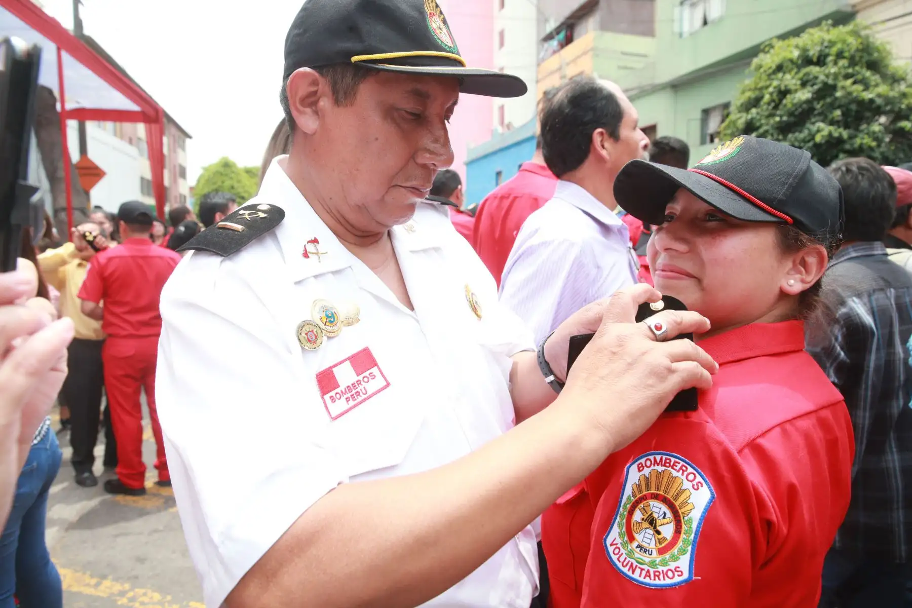 LIMA,PERÚ-ENERO 07. Ceremonia de graduación de 250 Bomberos voluntarios del Perú.   Foto: ANDINA/Vidal Tarqui