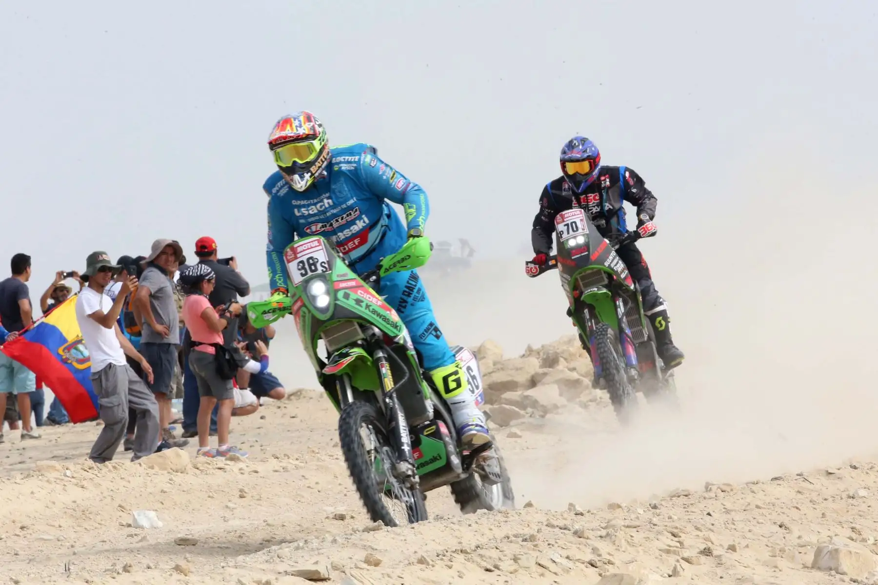 PISCO-PERÚ-07-ENERO. Corredores dan inicio a la segunda etapa del Dakar 2018, en Pozo Santo-Pisco. Foto: ANDINA/ Jhony Laurente