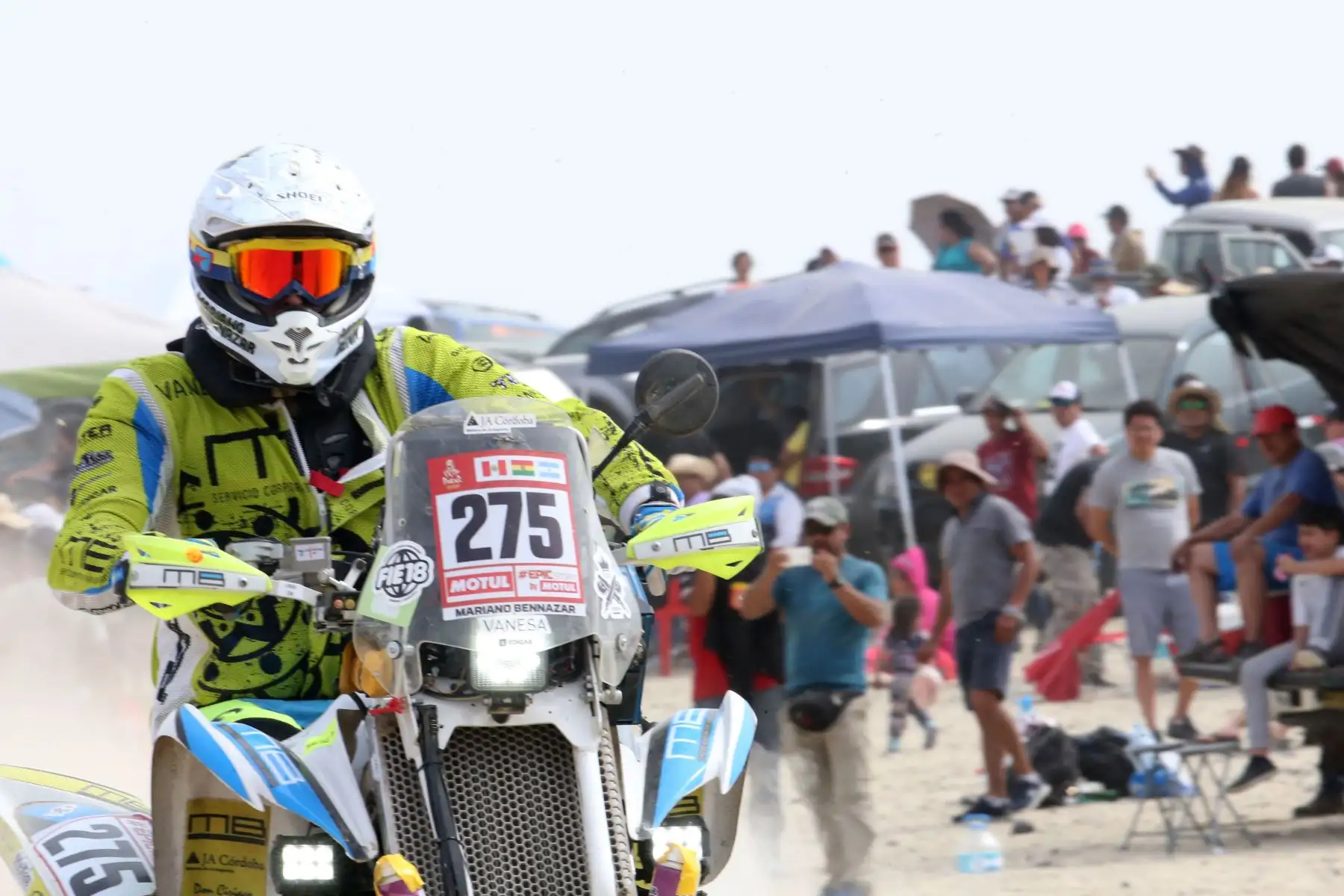 PISCO-PERÚ-07-ENERO. Corredores dan inicio a la segunda etapa del Dakar 2018, en Pozo Santo-Pisco. Foto: ANDINA/ Jhony Laurente