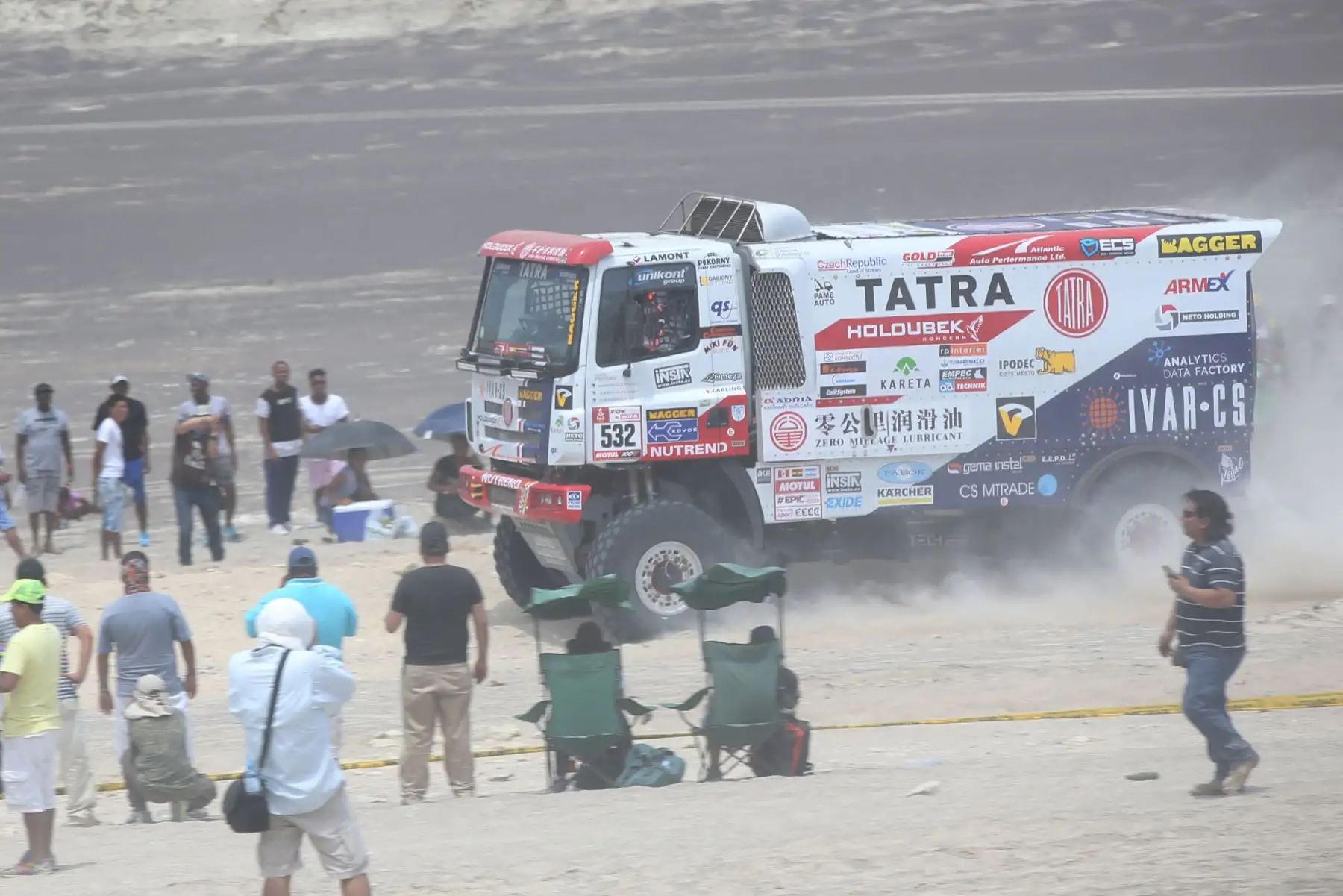 PISCO-PERÚ-07-ENERO. Corredores dan inicio a la segunda etapa del Dakar 2018, en Pozo Santo-Pisco. Foto: ANDINA/ Jhony Laurente