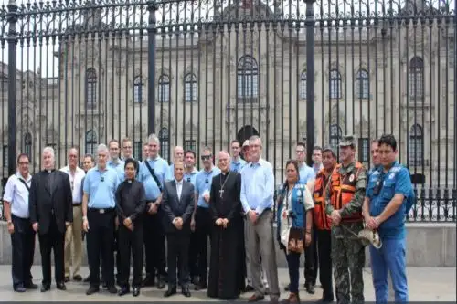 Comisión de El Vaticano que velará por seguridad de Papa Francisco, recorre Lima. Foto: Twitter