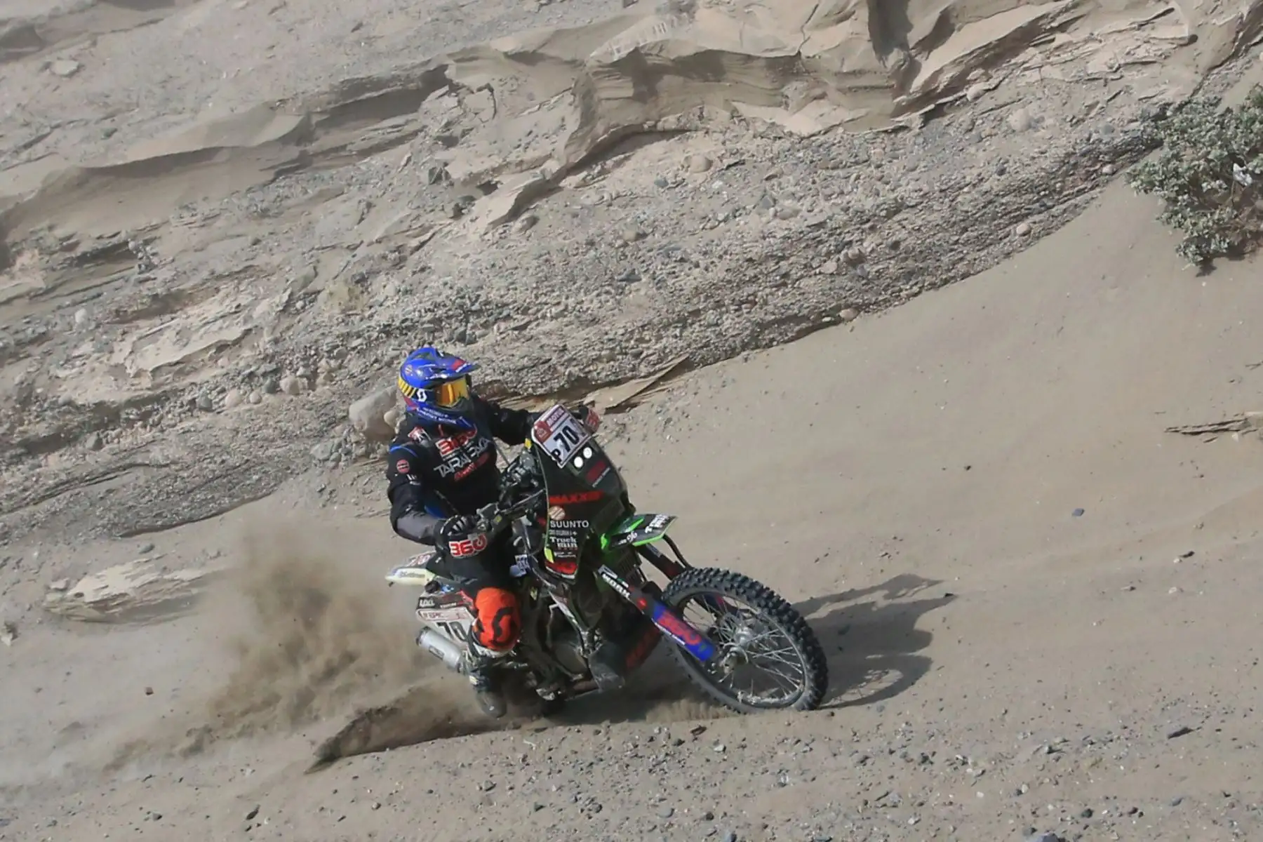 MARCONA-PERÚ-09-ENERO. Corredores compiten en  la cuarta etapa San Juan  de  Marcona del Dakar 2018, Foto: ANDINA/ Jhony Laurente