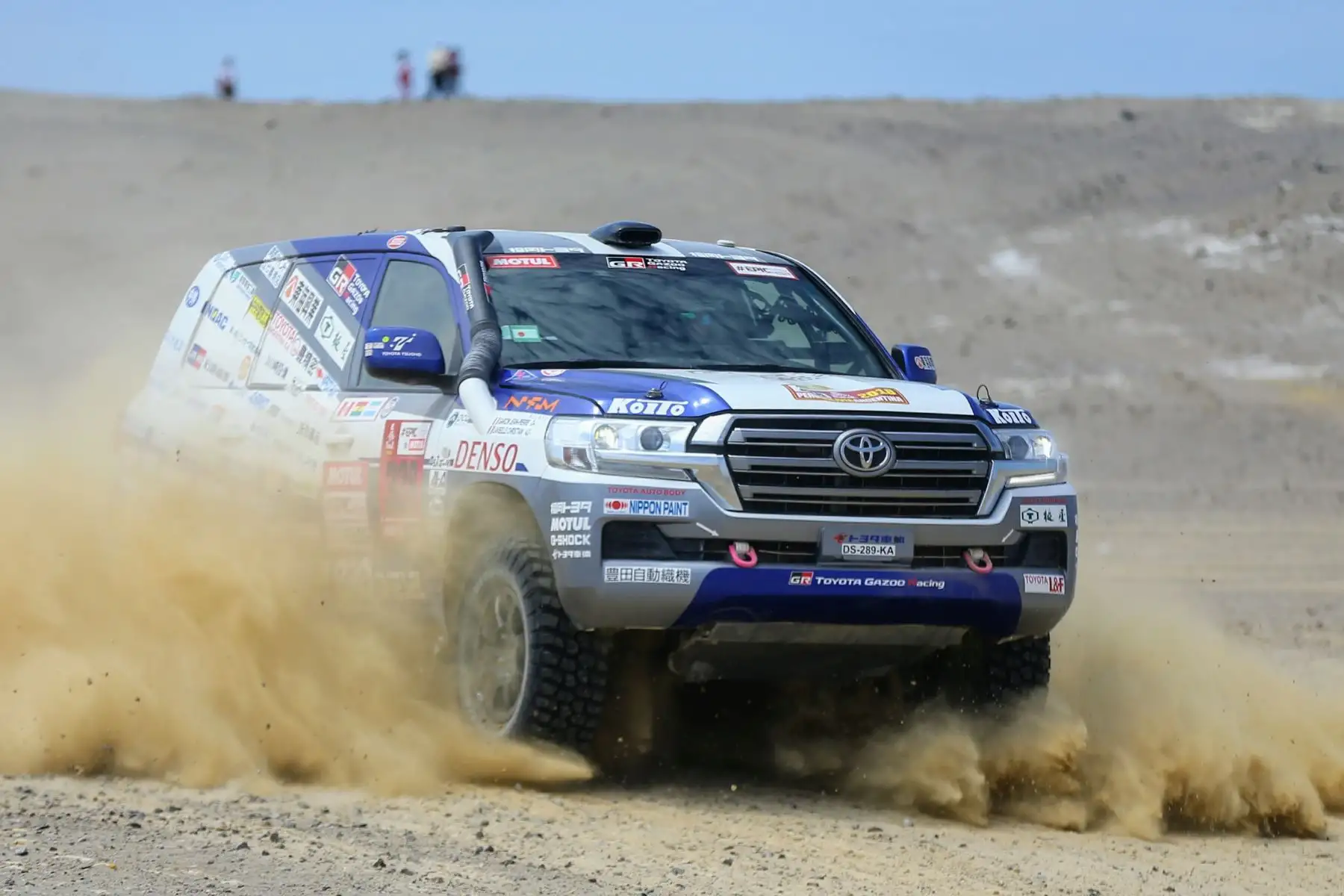 ICA-PERÚ-09-ENERO. Corredores del Dakar 2018 recorren la ruta de la cuarta etapa del rally en el distrito de Marcona . Foto: ANDINA/Luis Iparraguirre