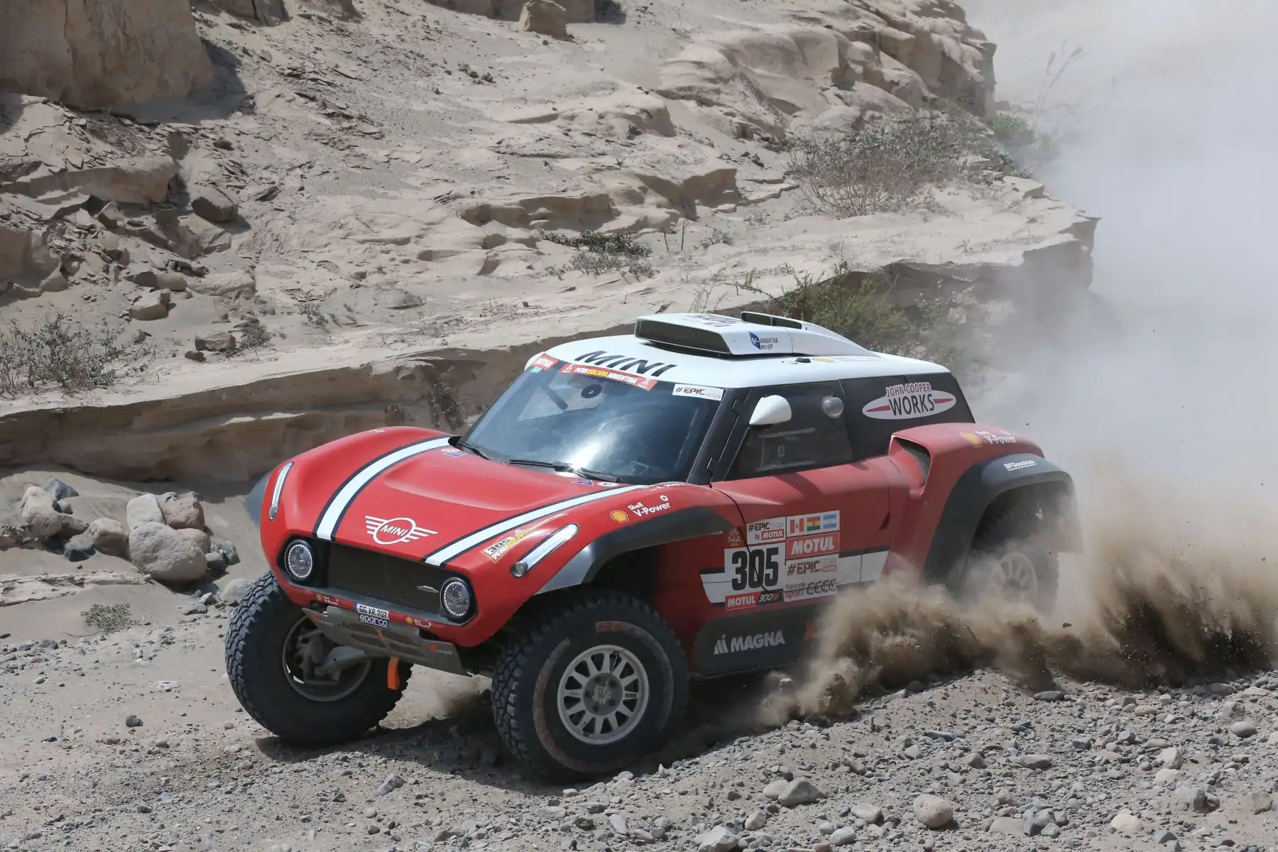 MARCONA-PERÚ-09-ENERO. Corredores compiten en  la cuarta etapa San Juan  de  Marcona del Dakar 2018, Foto: ANDINA/ Jhony Laurente