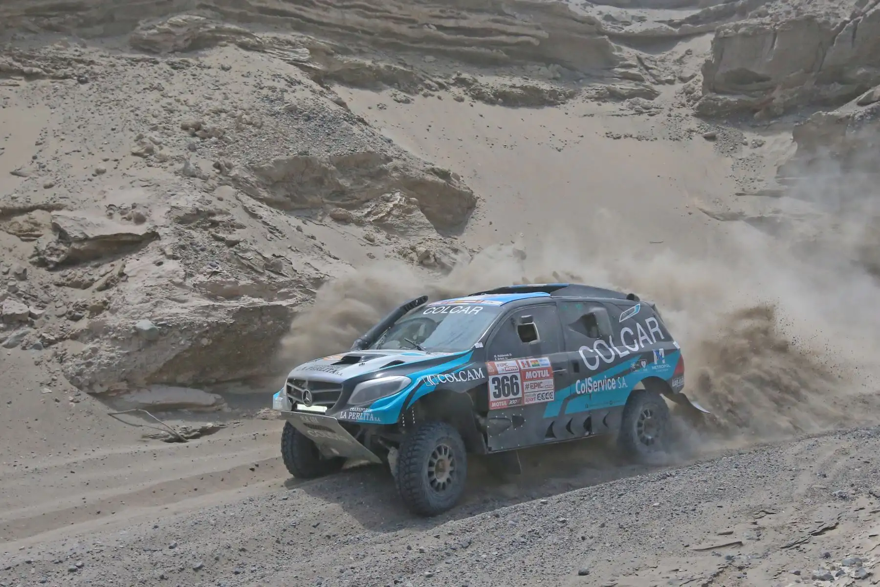 MARCONA-PERÚ-09-ENERO. Corredores compiten en  la cuarta etapa San Juan  de  Marcona del Dakar 2018, Foto: ANDINA/ Jhony Laurente