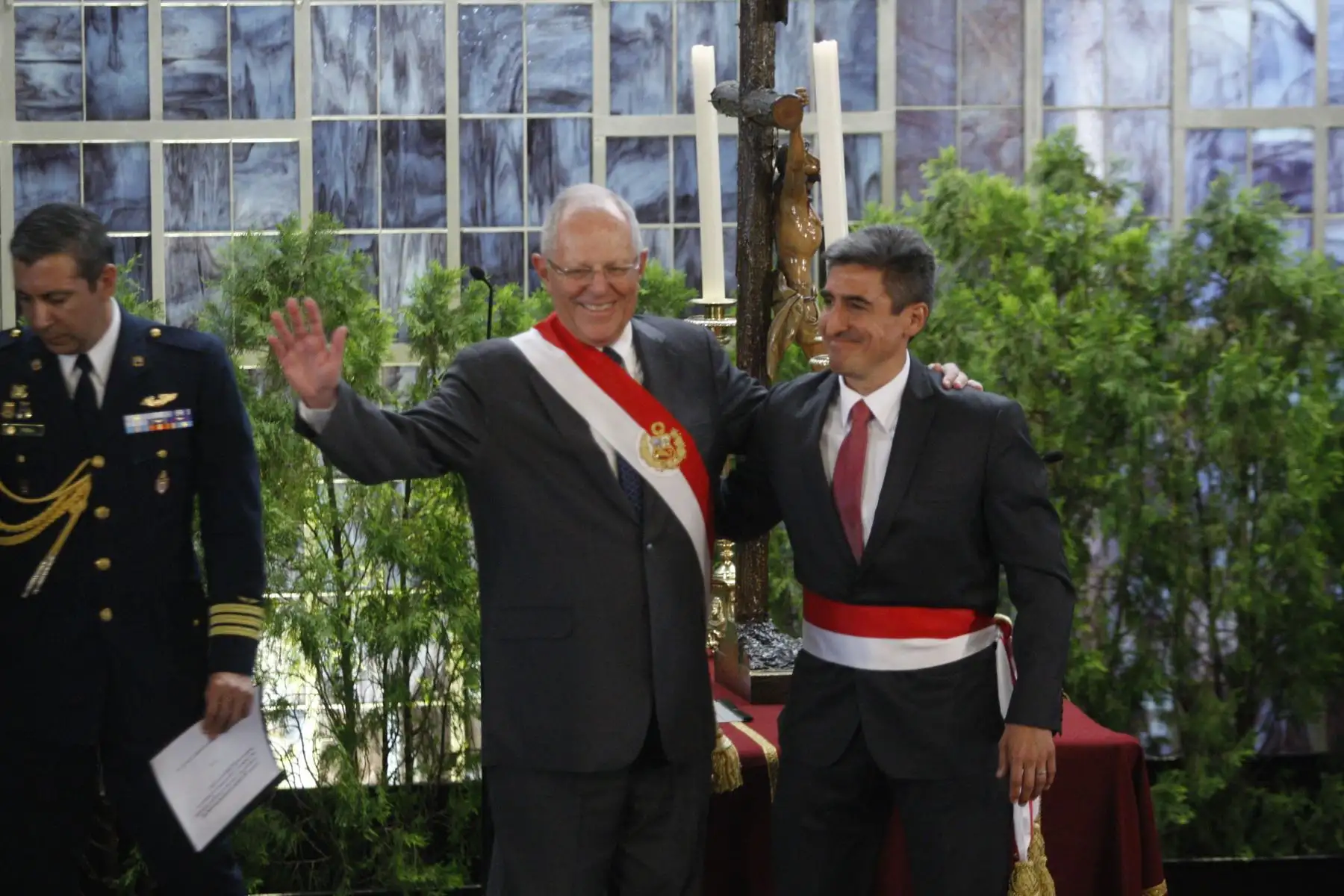 LIMA- PERÚ- 09 ENERO. Presidente de la República, Pedro Pablo Kuczynski juramenta a nuevos ministros . Foto: ANDINA/Eddy Ramos.