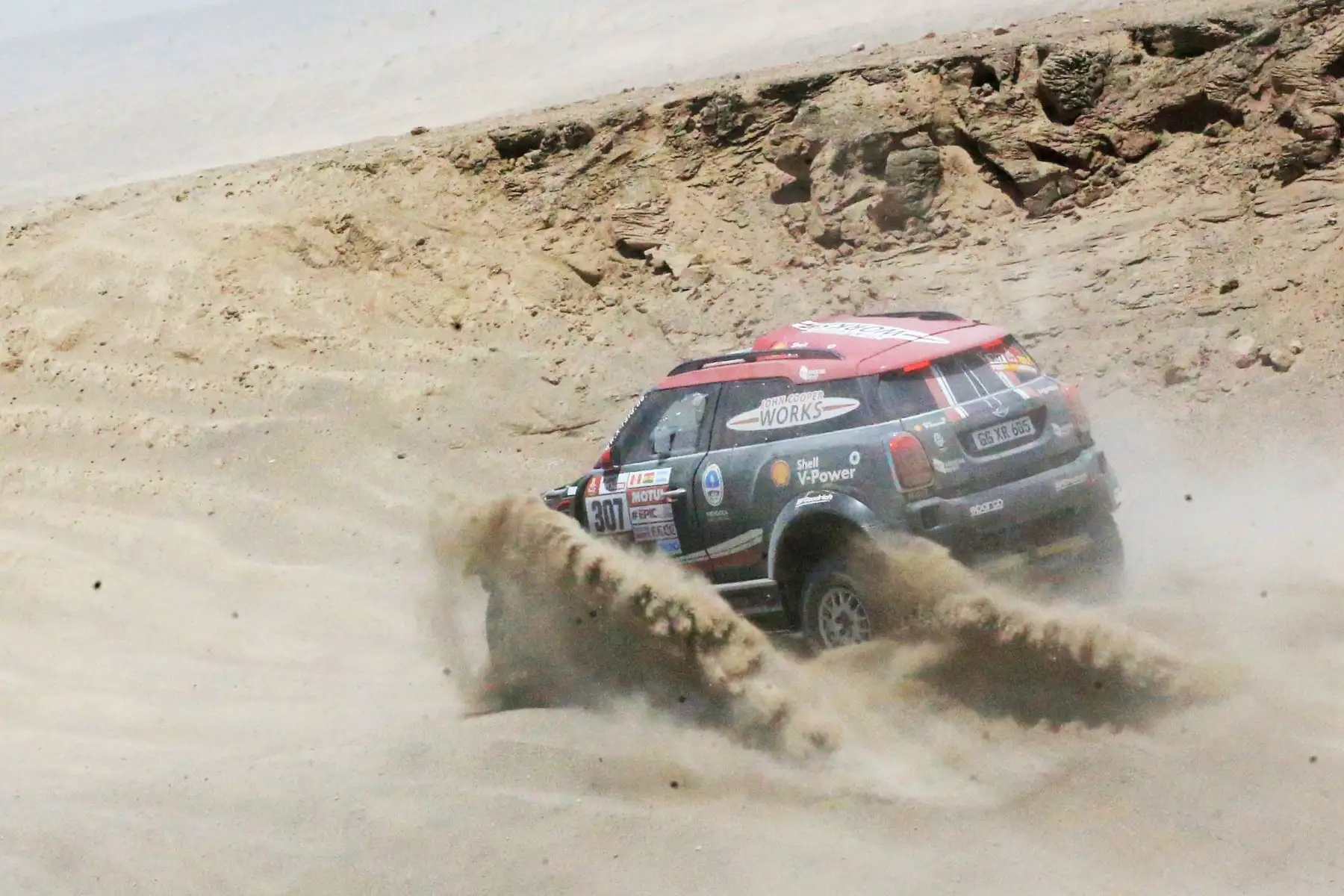 MARCONA-PERÚ-09-ENERO. Corredores compiten en  la cuarta etapa San Juan  de  Marcona del Dakar 2018, Foto: ANDINA/ Jhony Laurente