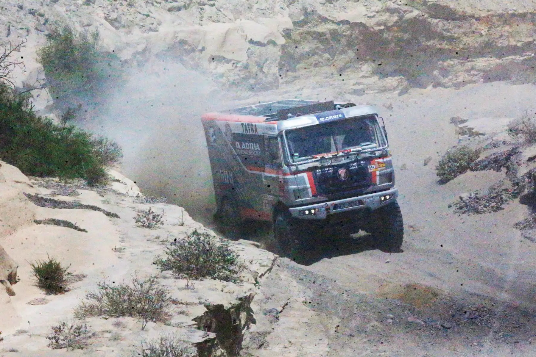 MARCONA-PERÚ-09-ENERO. Corredores compiten en  la cuarta etapa San Juan  de  Marcona del Dakar 2018, Foto: ANDINA/ Jhony Laurente