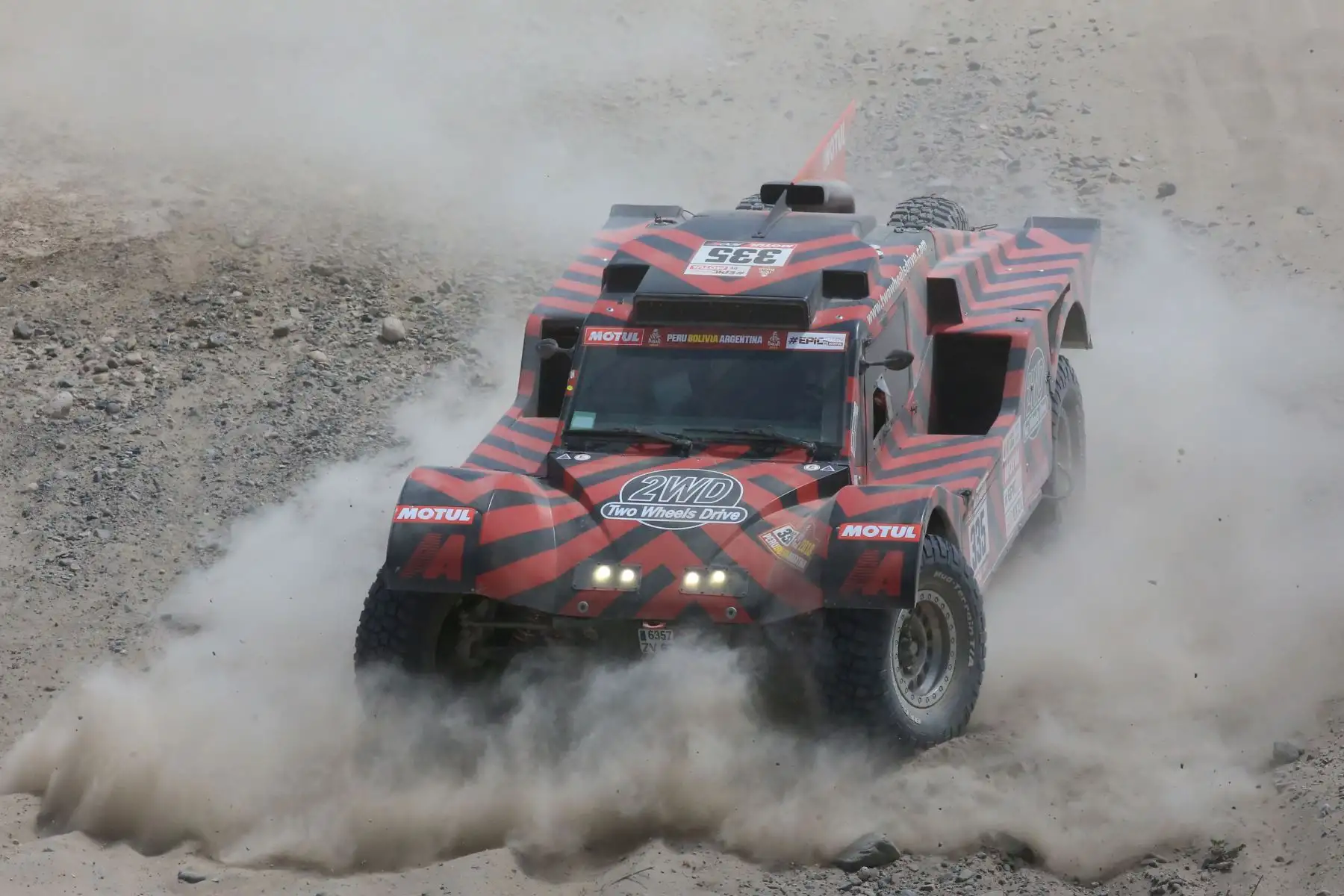 MARCONA-PERÚ-09-ENERO. Corredores compiten en  la cuarta etapa San Juan  de  Marcona del Dakar 2018, Foto: ANDINA/ Jhony Laurente